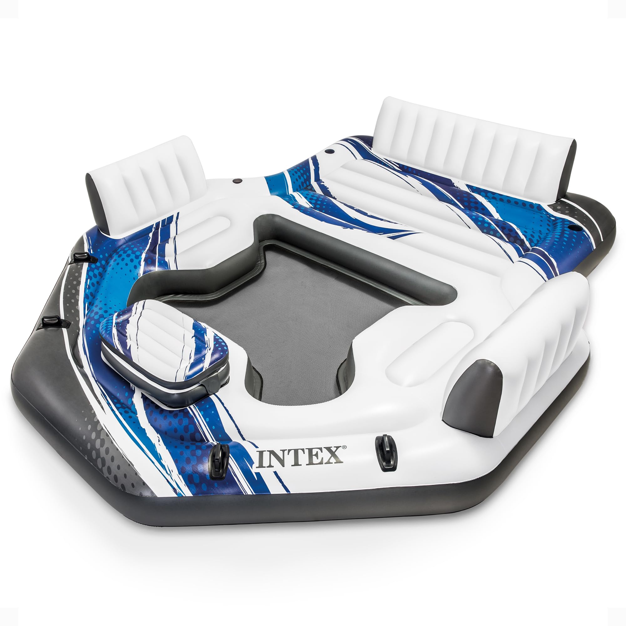 Intex 57272EP 大人用 5シート 空気注入式 トロピカルアイランドラウンジプールフロート ブルー｜global研究所
