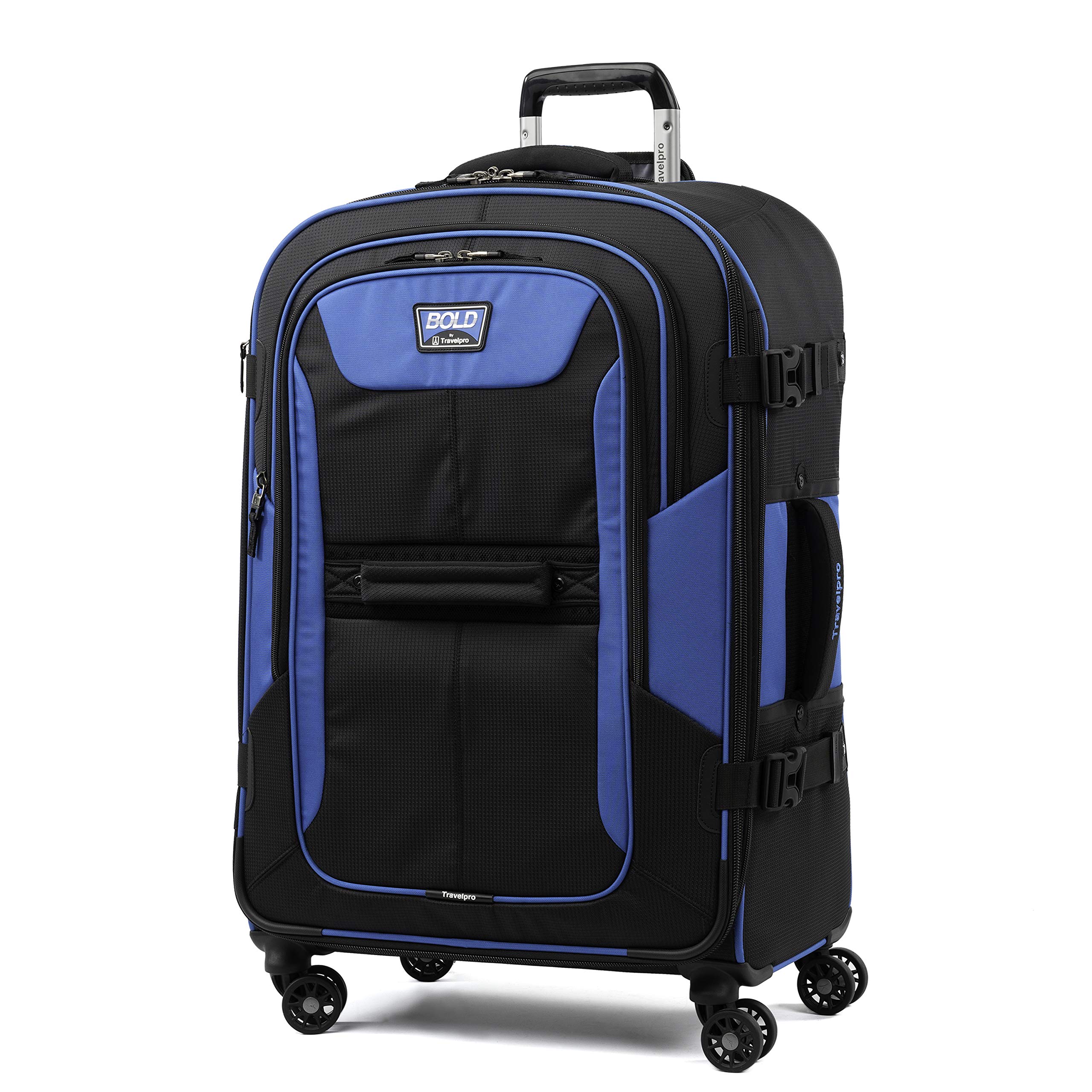 Travelpro 黒板 ホンブルグ帽姿勢 押しひろげる能力のある 旅行バッグ スピナーホイール付き添い人  青み/黒いこと  Checked-Medium 26-Inch  黒板 - ホンブルグ帽姿勢 押しひろげる能力のある 旅行バッグ スピナーホイール付き添い人