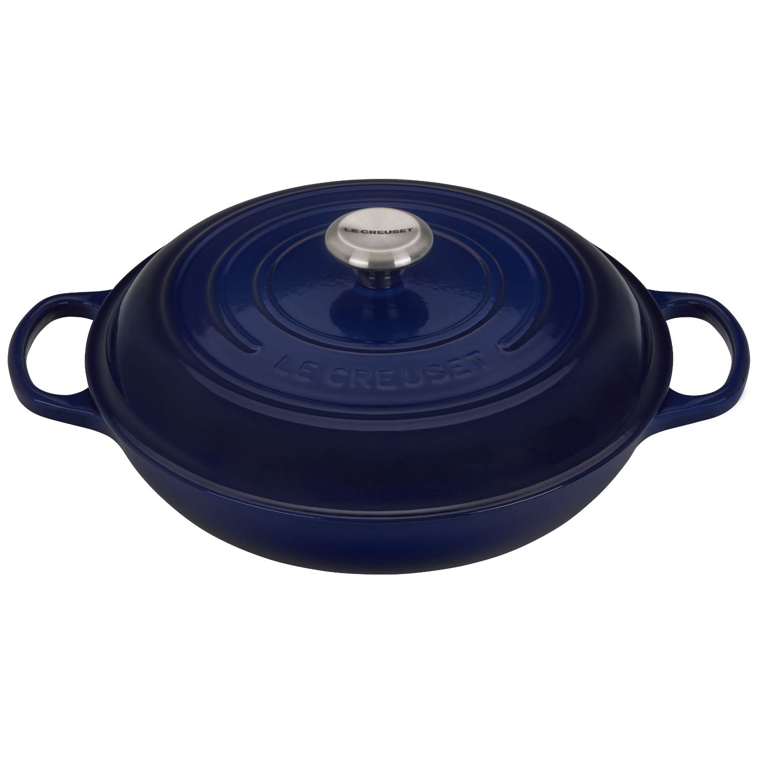 Le Creuset エナメル鋳鉄製 シグネチャー ブレイザー 3.5クォート インディゴ