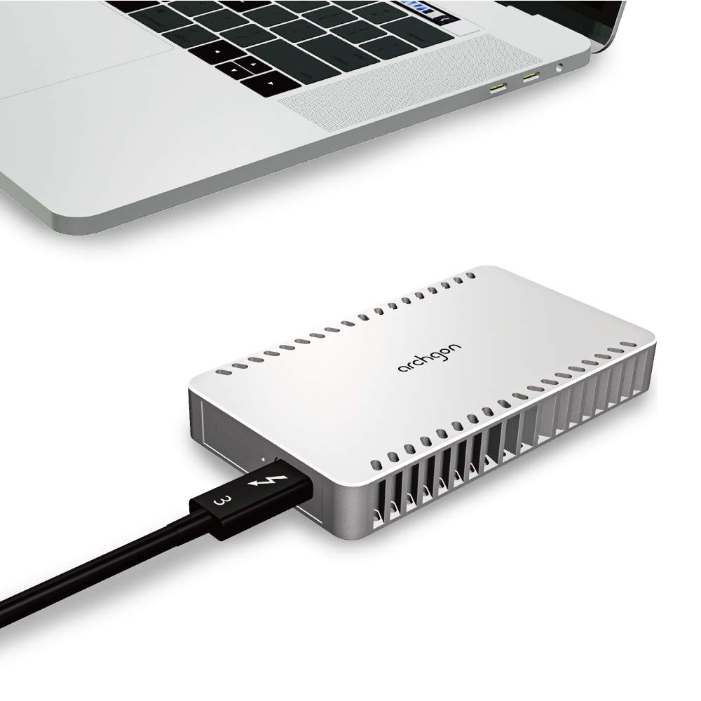 Archgon 960GB Thunderbolt 3公証 外後ばらいM.2 NVMe PCIe 携帯型 SSD 軽銀筐体 熱伝わらす腰かけ嘱する 最大限度読込速度: 1600MB/s 最大限度書込す早さ:1100MB/s 型番X70 (960GB  しろがね色)