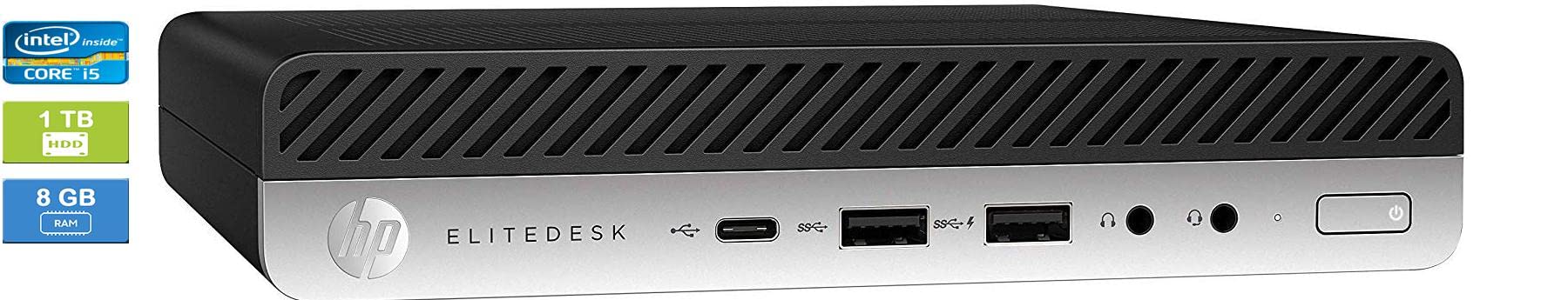 HP 4HZ82UT#ABA EliteDesk 800 G4 Mini Intel Core i5 8500T 2.1 GHz Mini PC's 8 GB RAM Windows 10 Pro