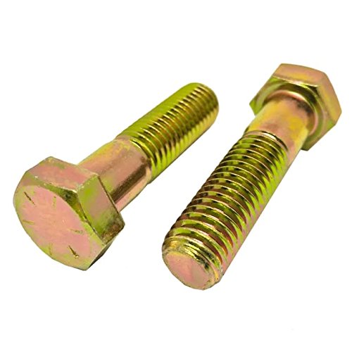 Newport Fasteners 5/8インチ x 6インチ 六角キャップスクリュー グレード8 亜鉛イエローメッキスチール (数量:65個) 5/8-11 x 6 六角ボルト/粗いねじ/部分的にねじ山1.5インチねじ