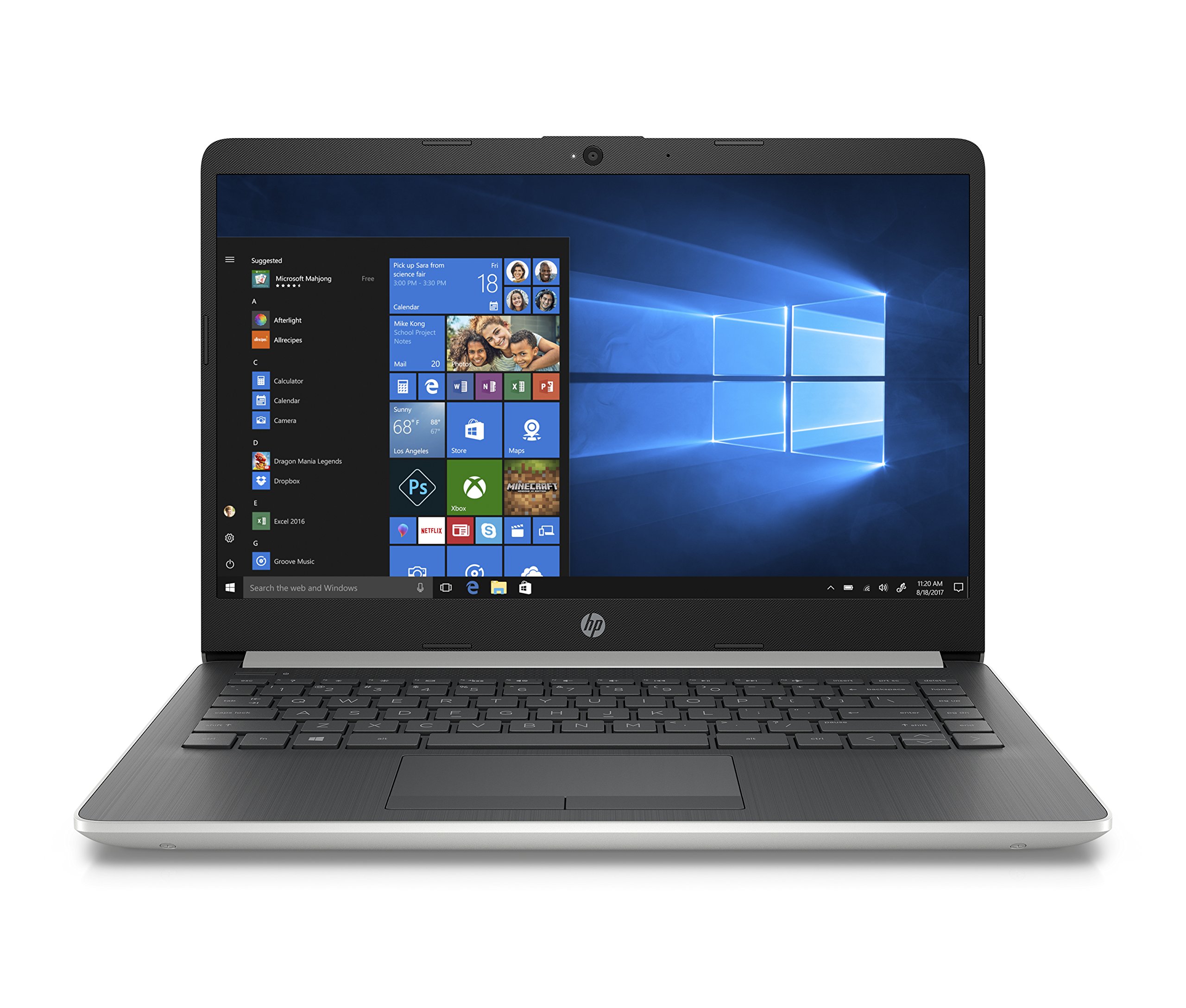 HP 14in一回りとっ始め、第8時人Intel Core i3-8130U中央処理装置、4 GB SDRAM、128 GBソリッドステート運転、S流行り物のWindows 10 Home（14-df0020nr、自然的しろがね色）