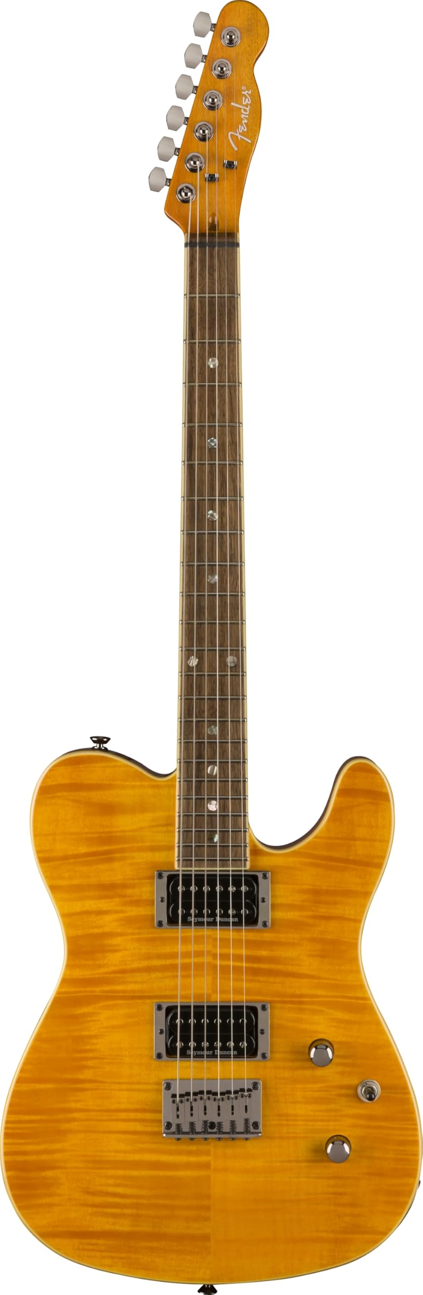 Fender Custom Telecaster FMT HH エレキギター、Seymour Duncan '59/Pearly Gates ハムバッカーズ コイルタップ付き、2年保証付き、アンバー｜global研究所