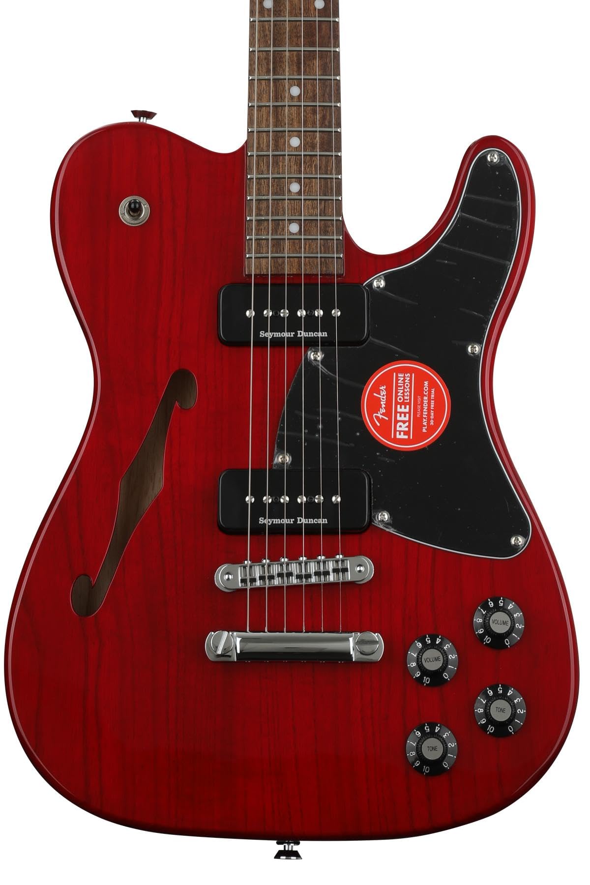 Fender Jim Adkins シグネチャーシリーズ JA-90 テレキャスター シンライン ローレルフィンガーボード クリムゾンレッド 透明