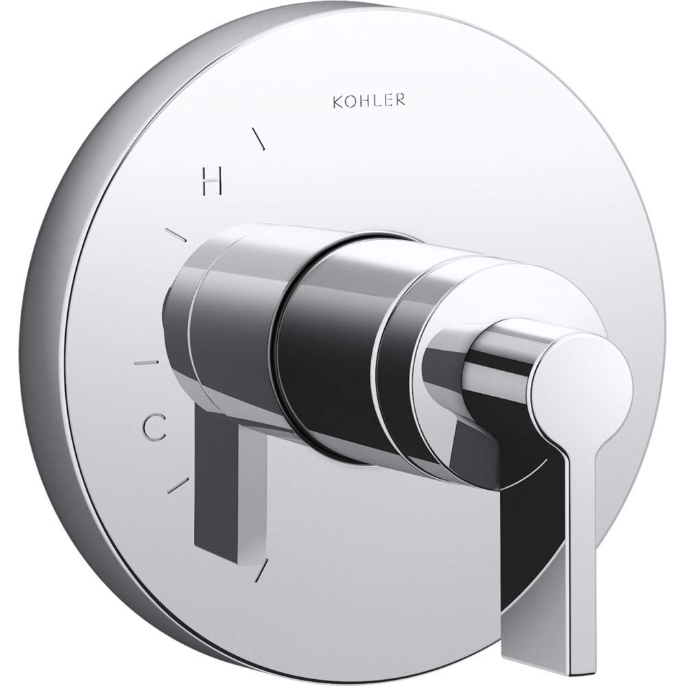 Kohler K-TS78015-4 コンポーネント Rite-Temp シャワーバルブトリム レバーハンドル付き 光沢クロム|global研究所