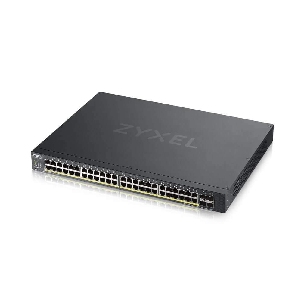 ZYXEL XGS1930-52HP Hybrid Cloud Switch  48-Port Gigabit Smart Managed Poe+ Switch with 4 SFP+ 10G Fiber Ports  375W