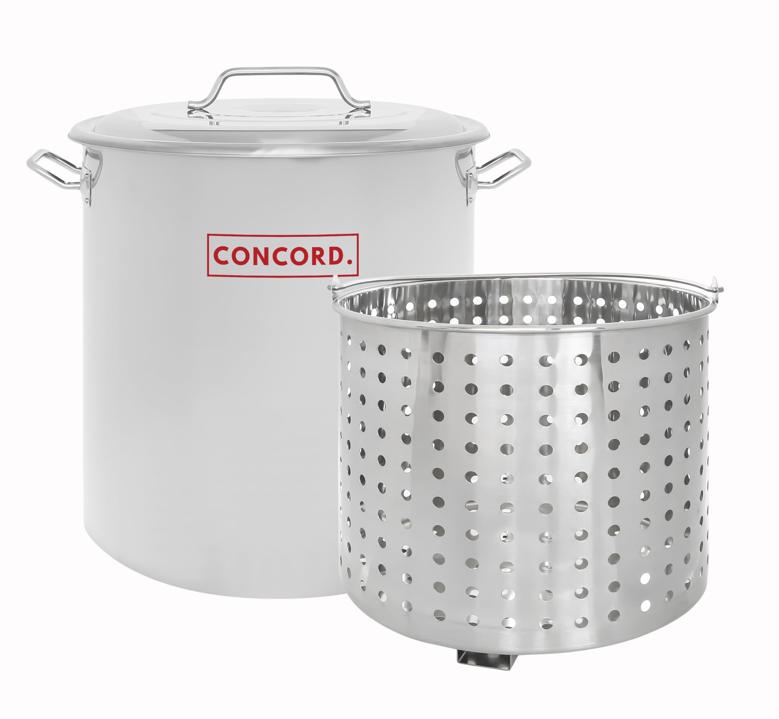 CONCORD ステンレススチール ストックポット スチーマーバスケット付き 煮沸や蒸しに最適 (100クォート)｜global研究所