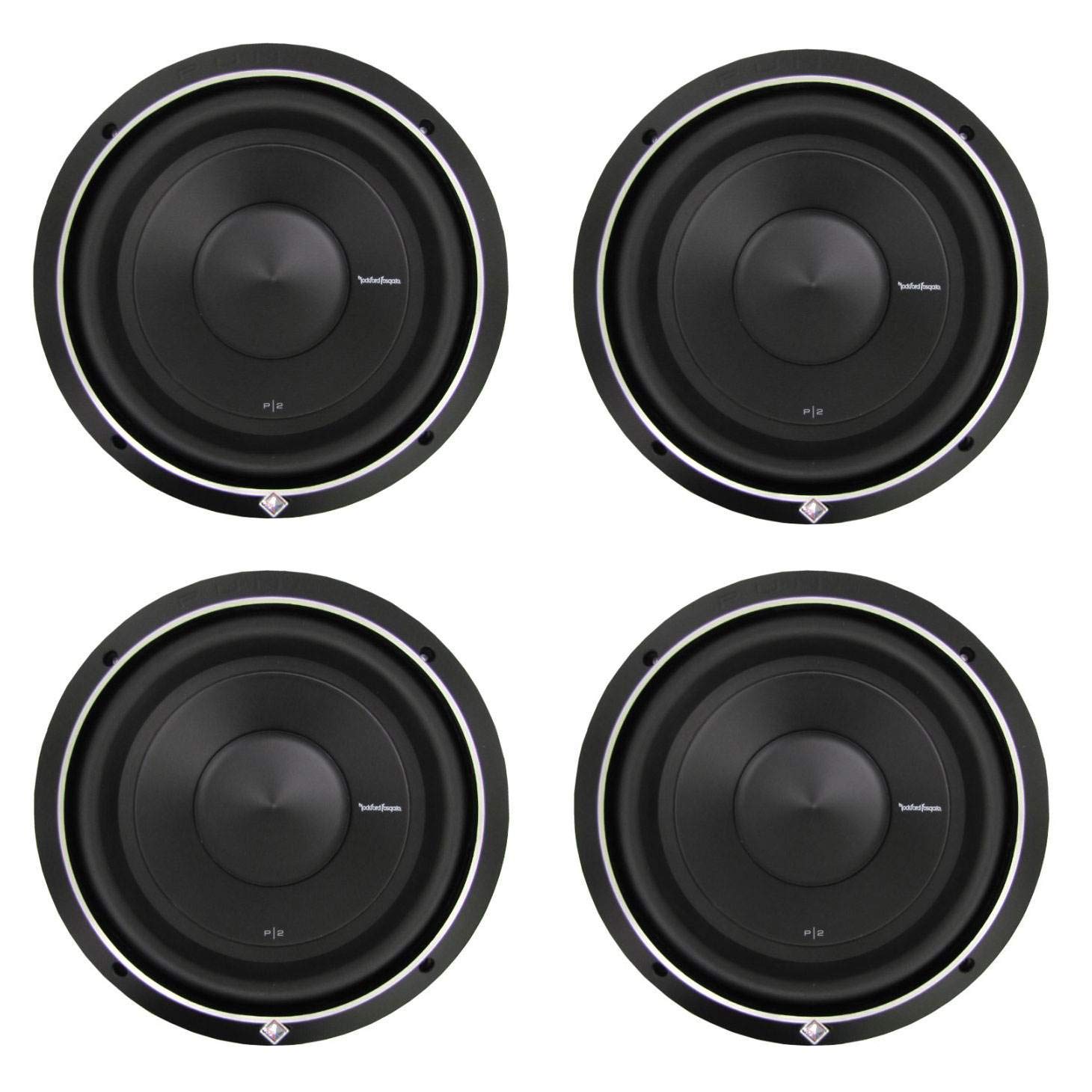 Rockford Fosgate P2D4-12 12in 800ワット デュアル4オーム カーオーディオサブウーファー (4風呂敷き包み)