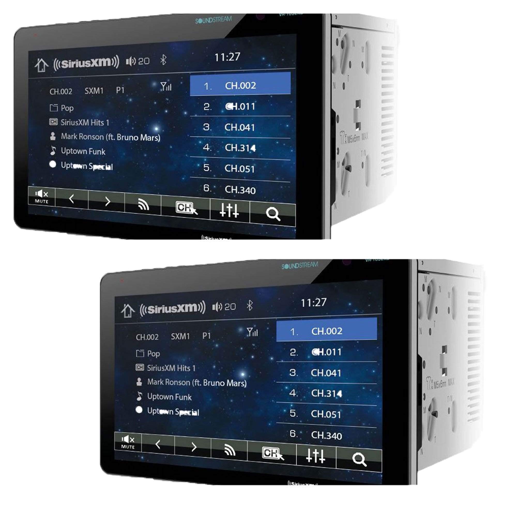 SOUNDSTREAM 2DIN DVD CD/MP3 AM/FMレシーバー & 10.3インチLCDタッチスクリーン(2パック)