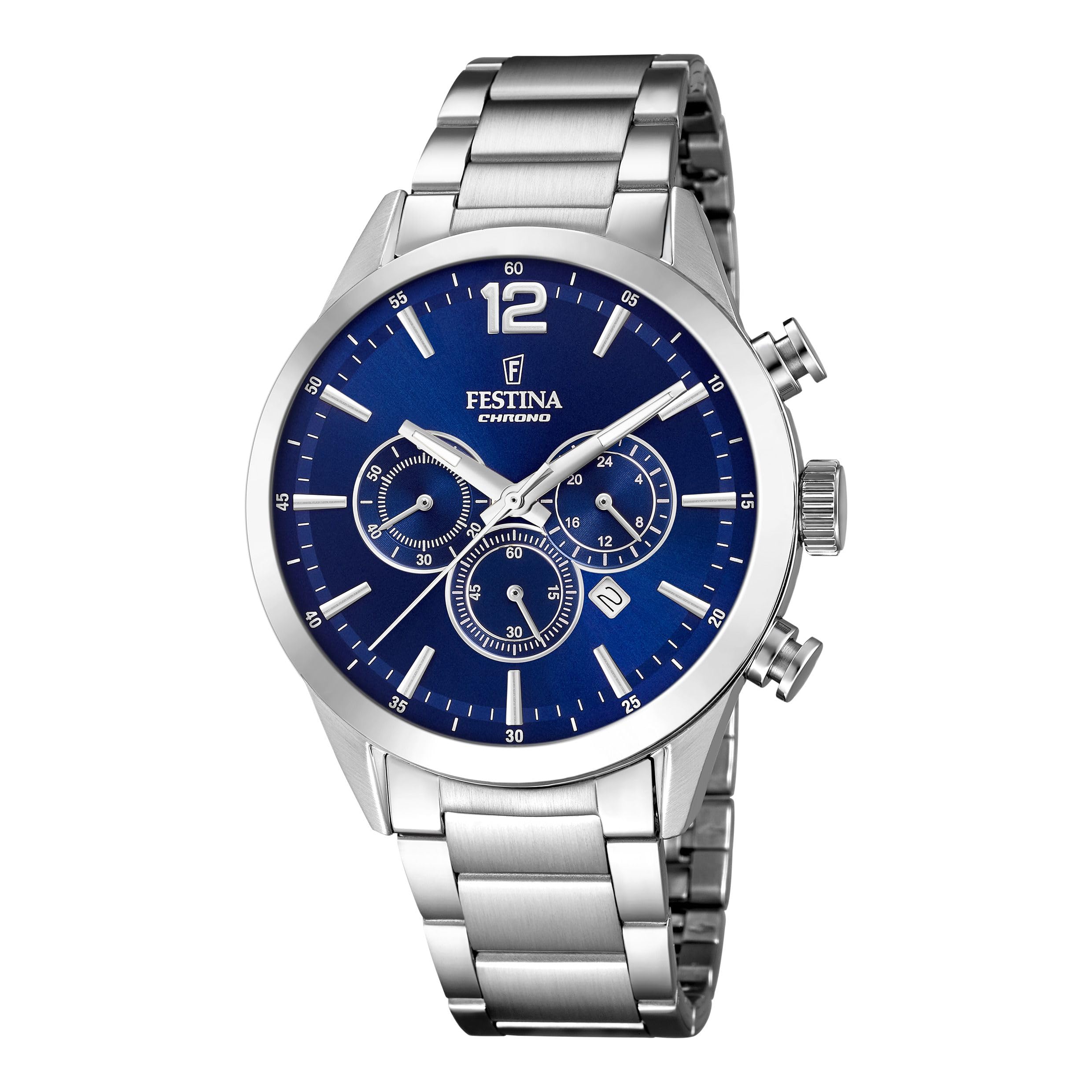 FestinaメンズクロノグラフクォーツウォッチステンレススチールストラップF20343 / 7