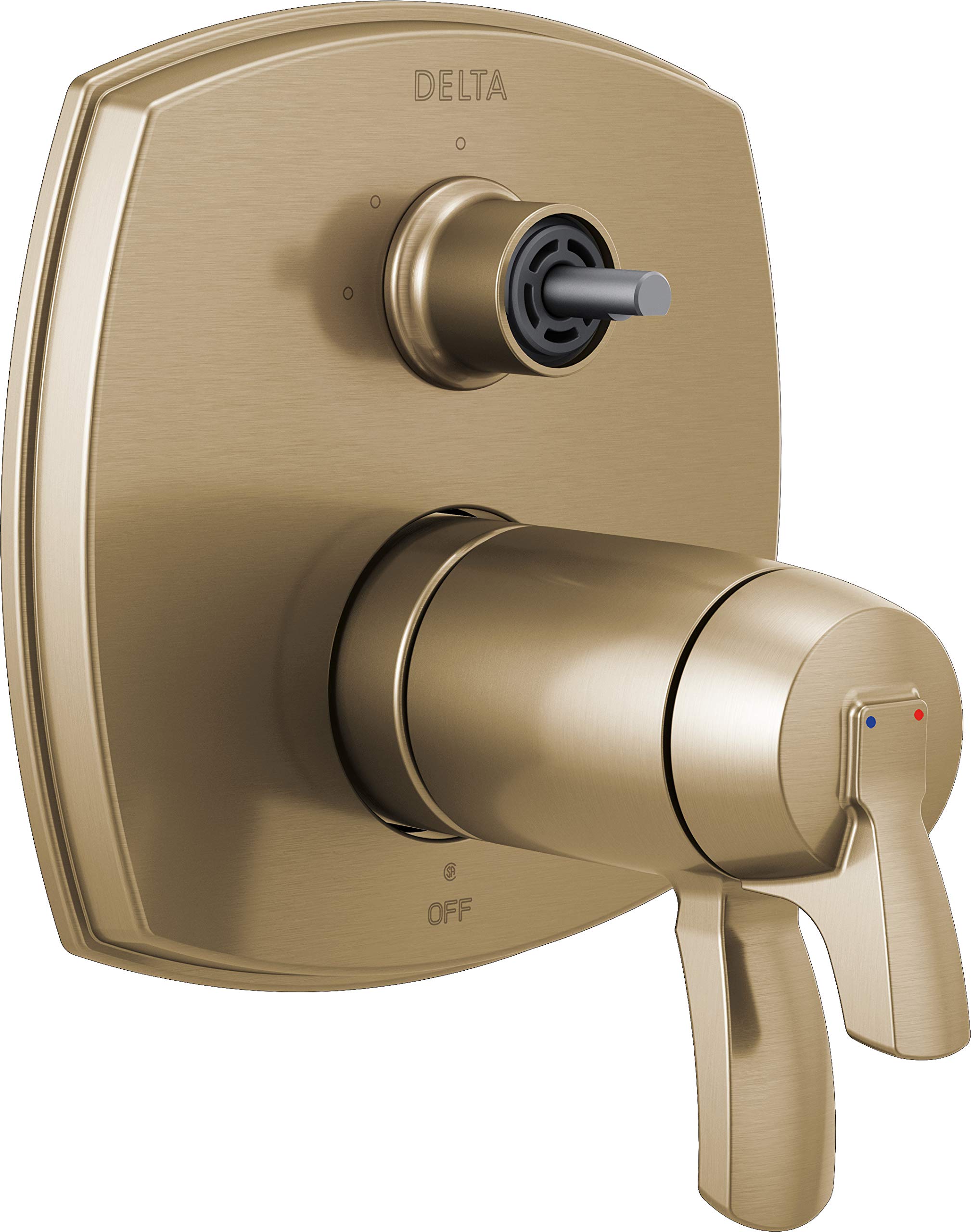 Delta Faucet T27T876-CZLHP 17 サーモスタット統合 3つの機能 少ないハンドル シャワートリム 切替弁付き シャンパンブロンズ