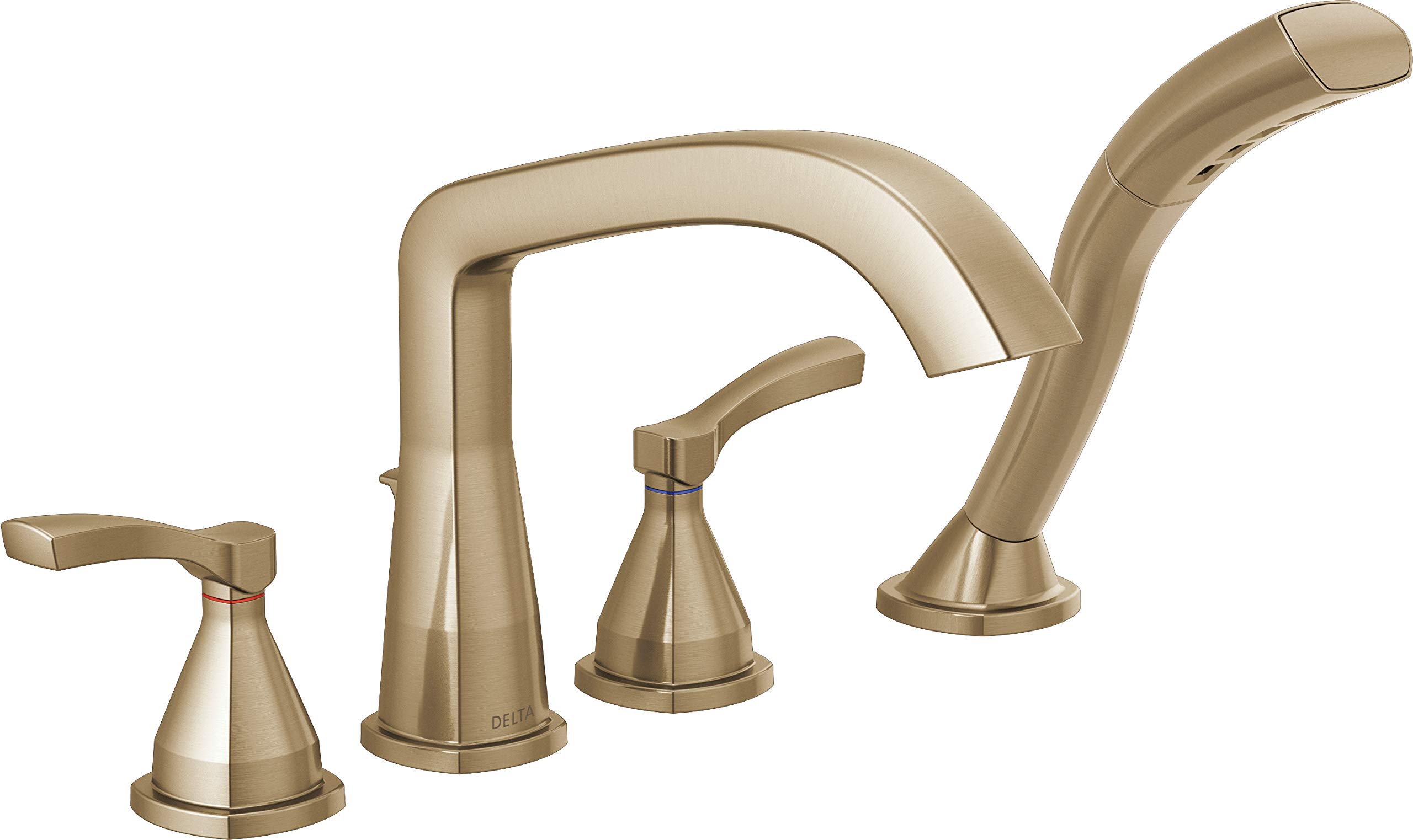 Delta Faucet T4776-CZ 4穴ローマンタブトリムデッキマウント ダイバーター付き添い人 三鞭酒ブロンズ