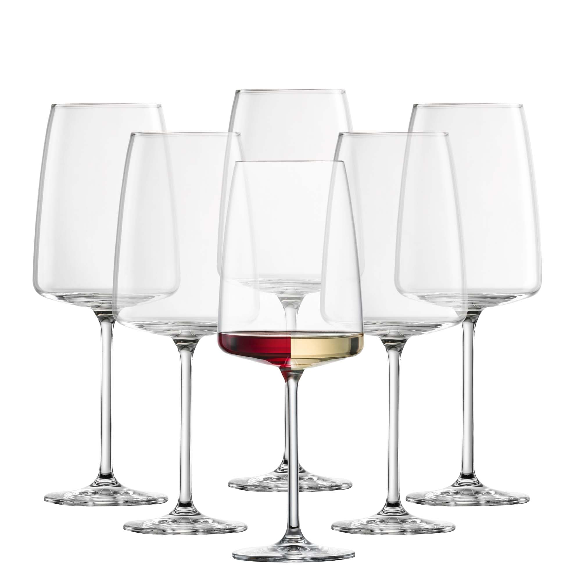 ZWIESEL GLAS Sensa 赤ワイン水飲み (6個仕掛ける) 赤ワインまたは白ぶどう酒用ぶどう酒水飲み 食器洗い機相応う 機械類製 トライタンクリスタルグラス ＦＲＧ製 (18薬局衡オンス)