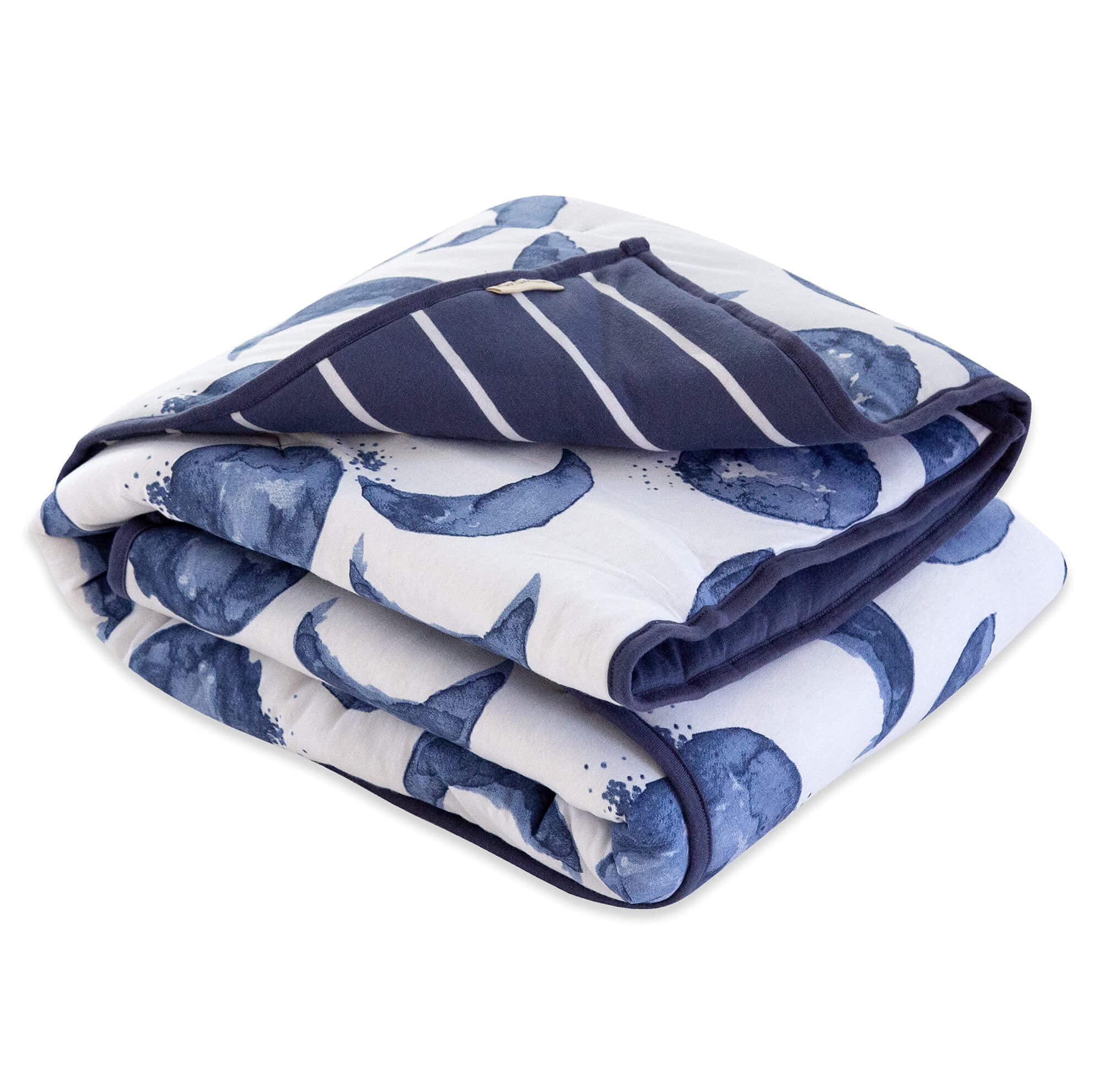 Reversible Quilt Baby and Toddler Nursery Blanket Organic Cotton Shell & Polyester Fill