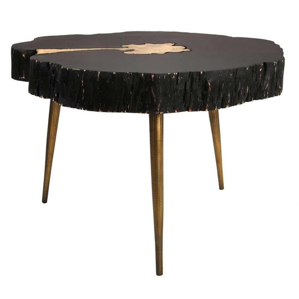 TOV Furniture Timber 飾り気の無いな木製カクテル時刻表、28in、黒いこと、金管楽器
