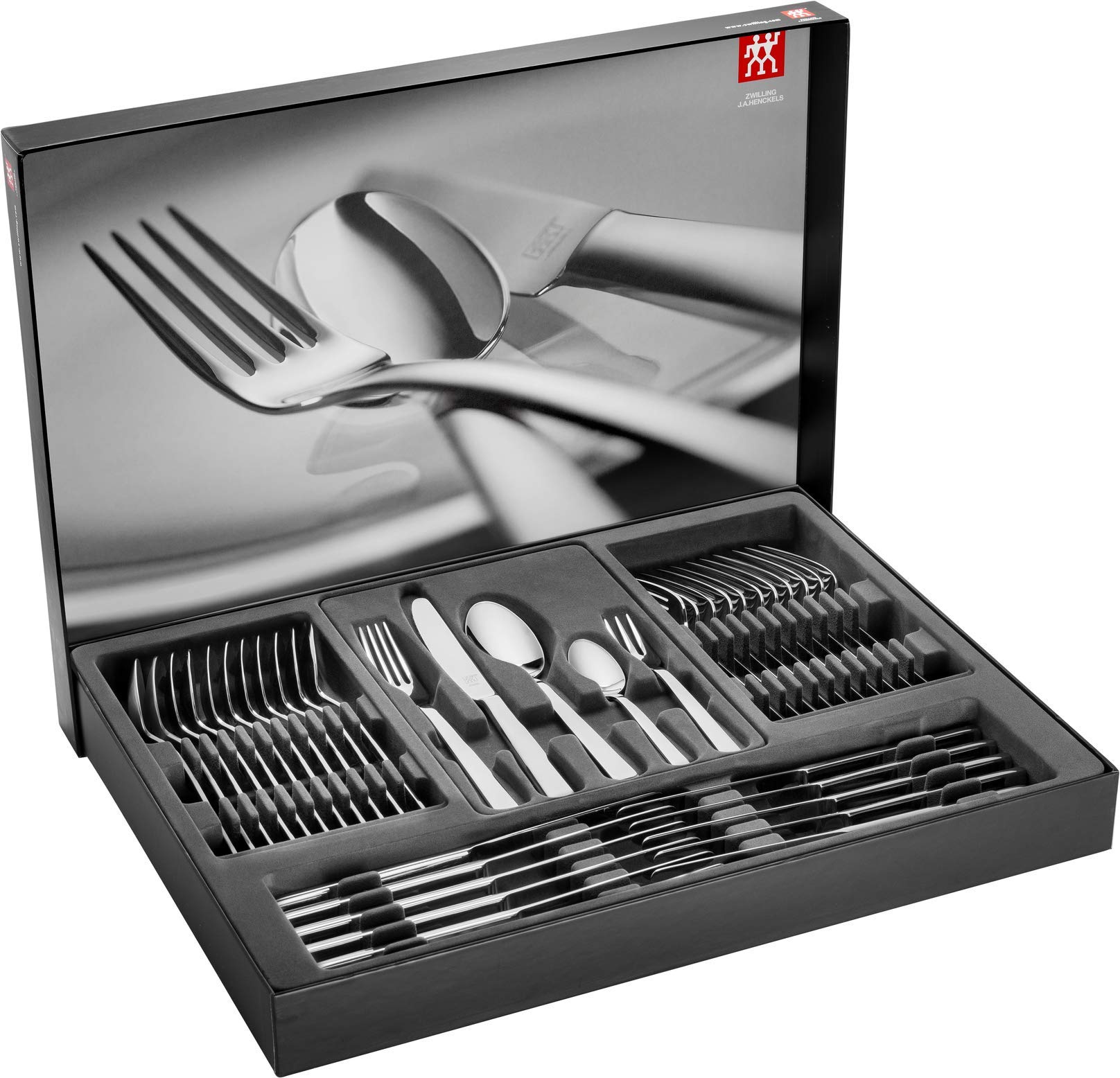 Zwilling ニューキャッスル カトラリーセット 60ピース 光沢仕上げ 18/10ステンレススチール シルバー｜global研究所