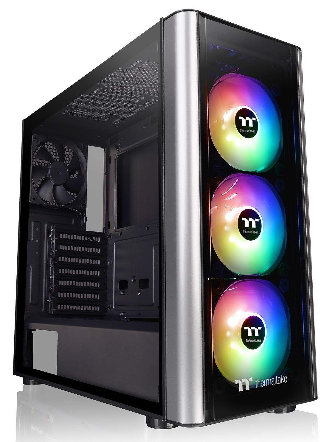 Thermaltake 気泡管水準器 20 MT 母ちゃんゲーム盤同時発生 ARGB ATX ミッドタワー ゲーミングコンピュータケース 120粍 ARGB 5V 母ちゃんゲーム盤同時発生RGB愛読者3個 + 120粍 後ろ側愛読者1個付き添い人 CA-1M7-00M1WN-00 黒いこと