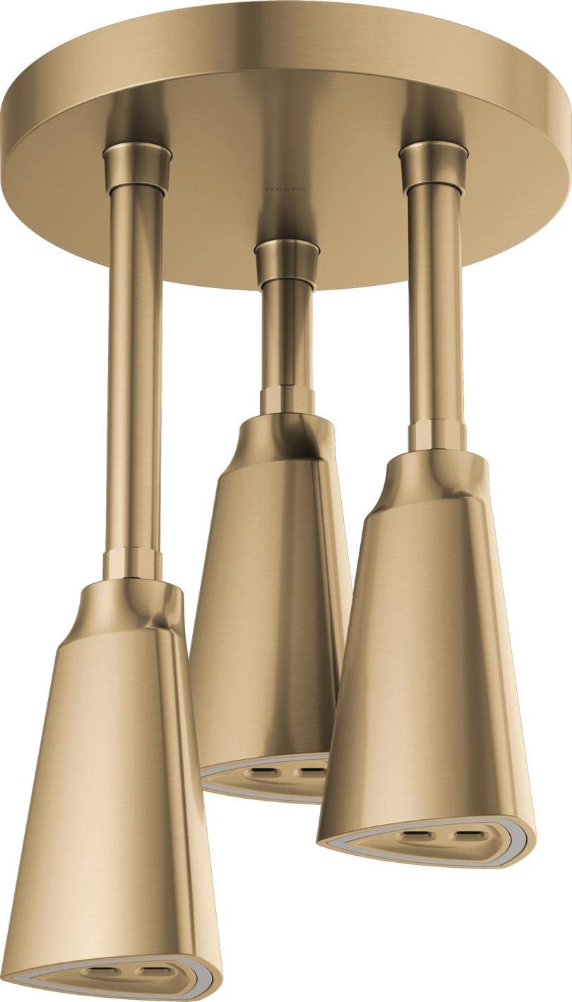 DELTA FAUCET 57140-CZ25-L H2Okinetic シャンデリヤ レインカン LED点火装置 シャワー尖端 2.5GPM 流水 三鞭酒ブロンズ