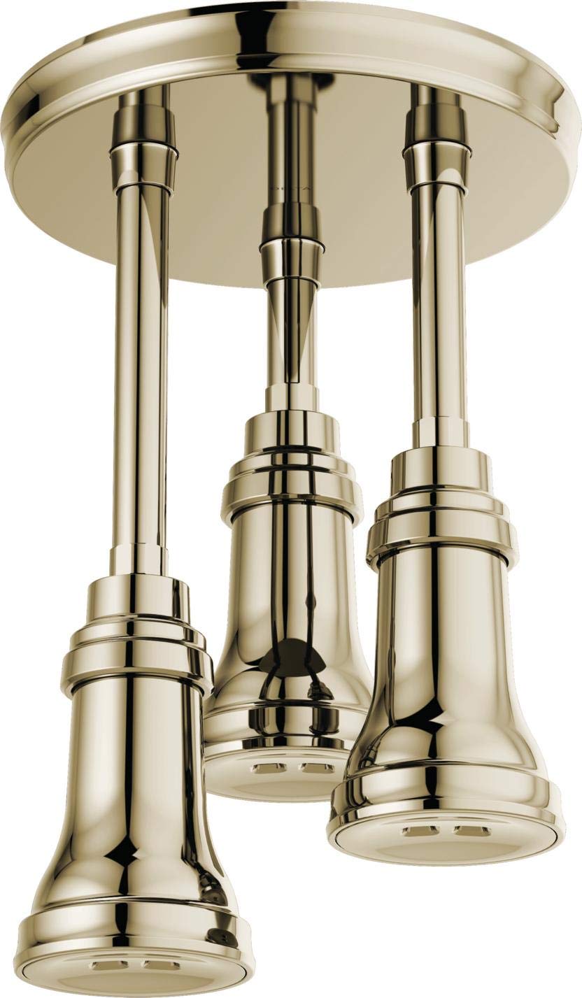 Delta Faucet 57190-PN25 H2Okinetic ペンダント レインカン シャワーヘッド 2.5GPM 水流 光沢ニッケル