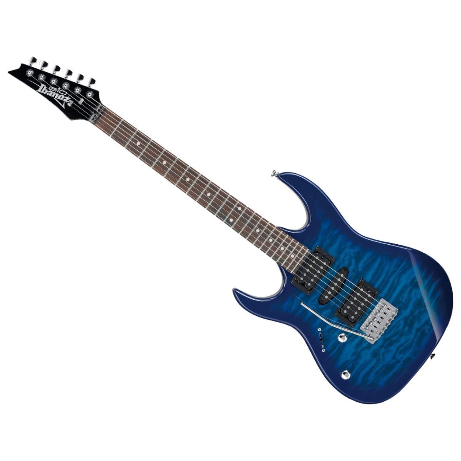 Ibanez Gio GRX70QAL 左利き用 - 透明ブルーバースト