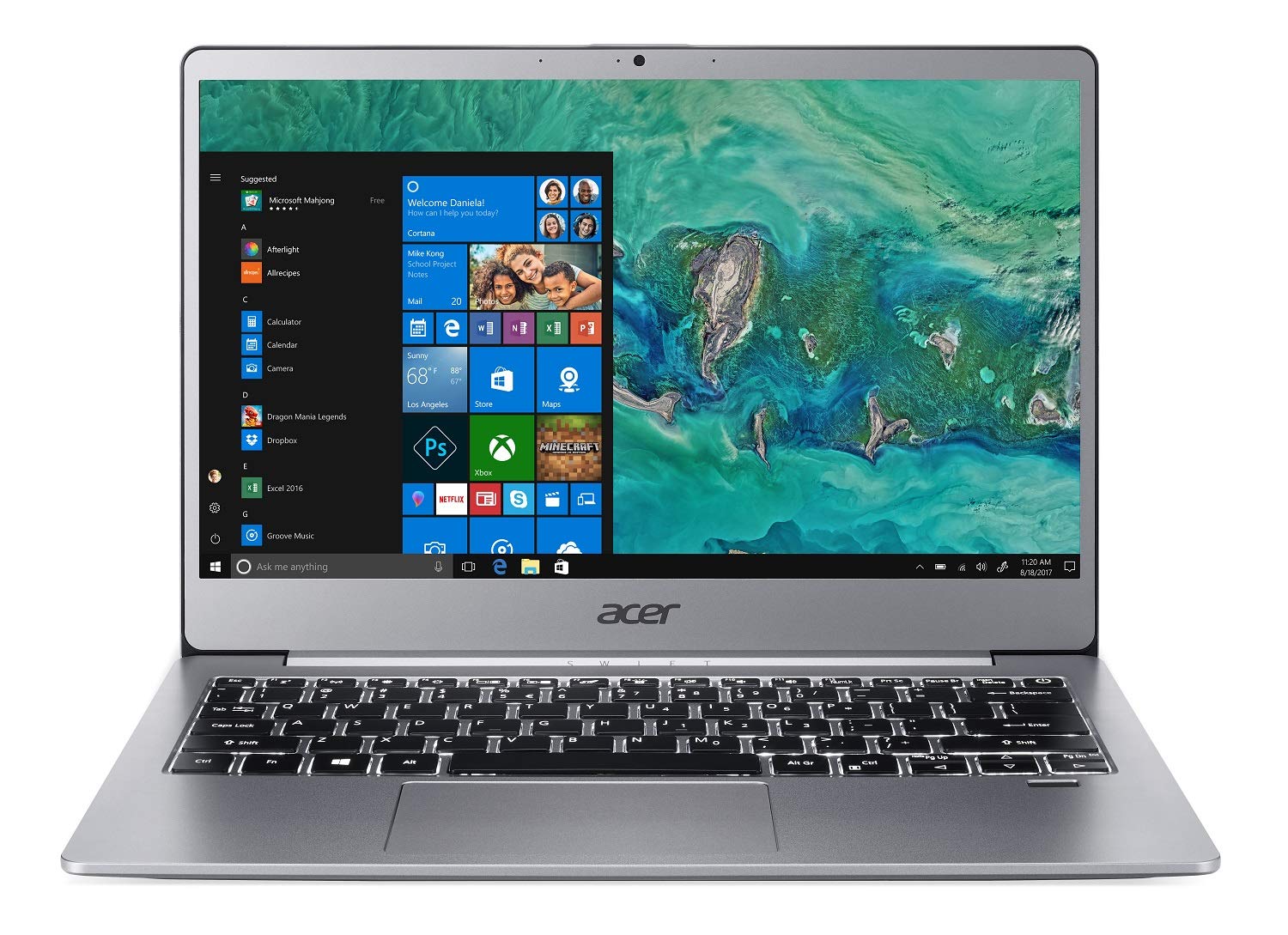 Acer Swift 3 空想科学小説313-51-50WL  14 Full 固定ディスク  8th Gen Intel Core i5-8250U  8GB DDR4  256GB PCIe SSD  4G LTE  Back-lit Keyboard  Windows 10