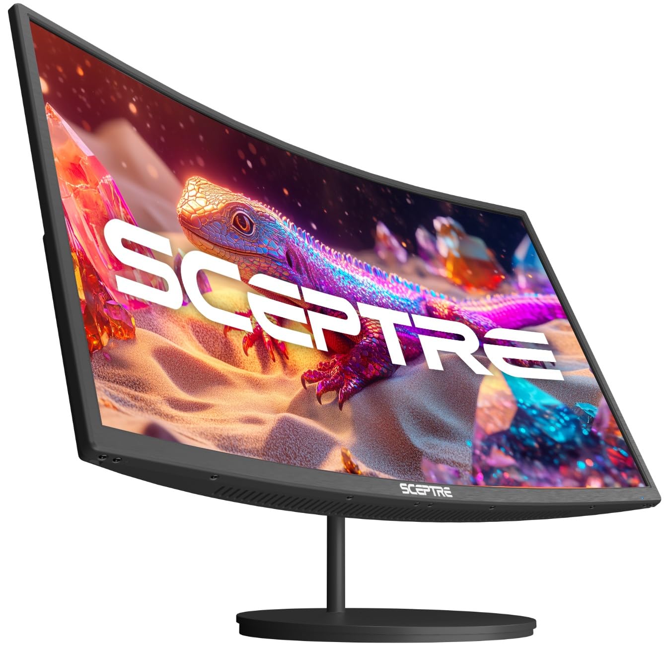 セプター27カーブ75Hz LEDモニターHDMI VGA内蔵スピーカー、エッジレスメタルブラック2019（C275W-1920RN）