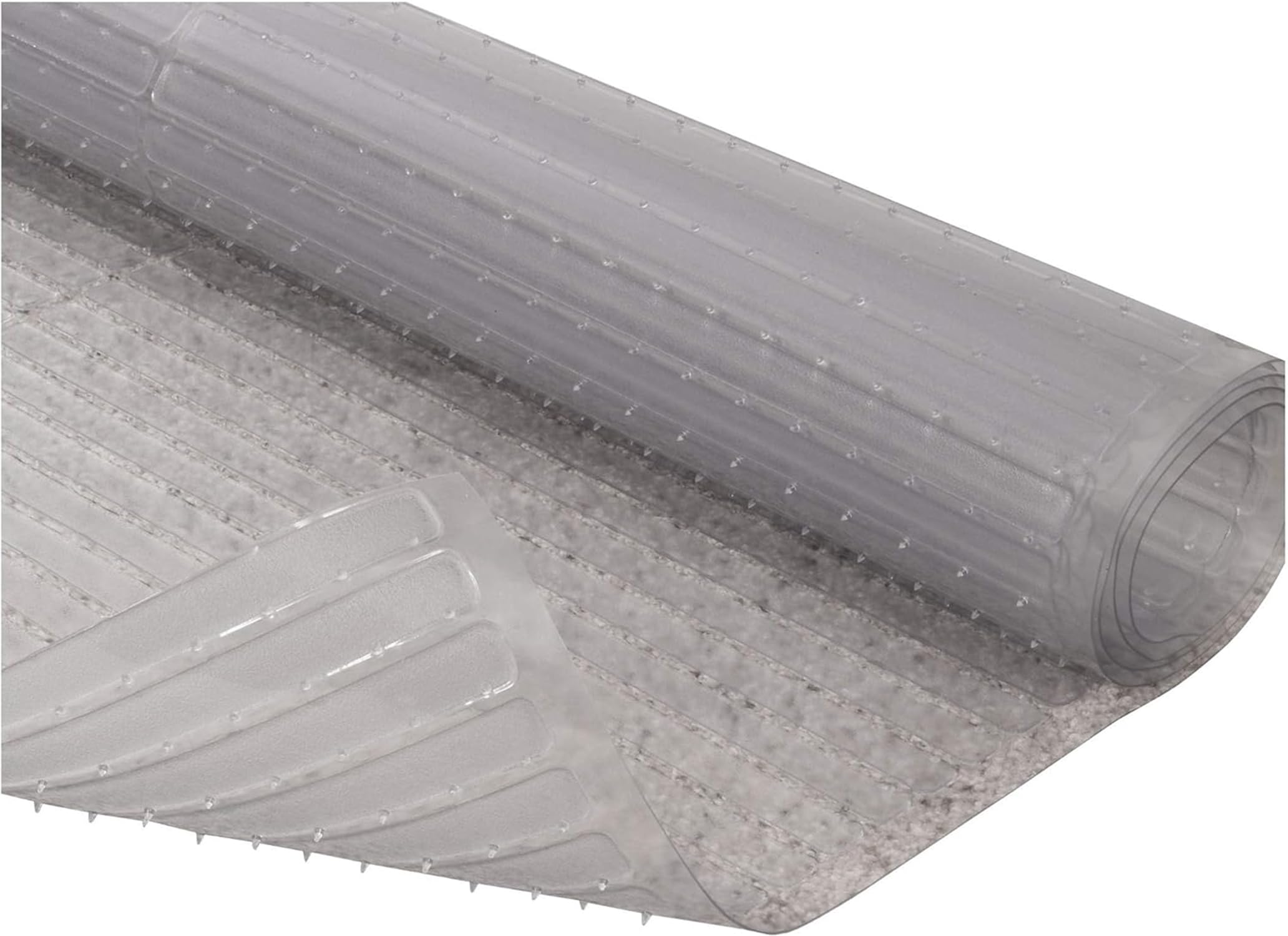 Resilia - 透明ビニールプラスチックフロアランナー/プロテクター ディープパイルカーペット用 - 滑り止め装飾パターン、幅36インチ x 長さ6フィート