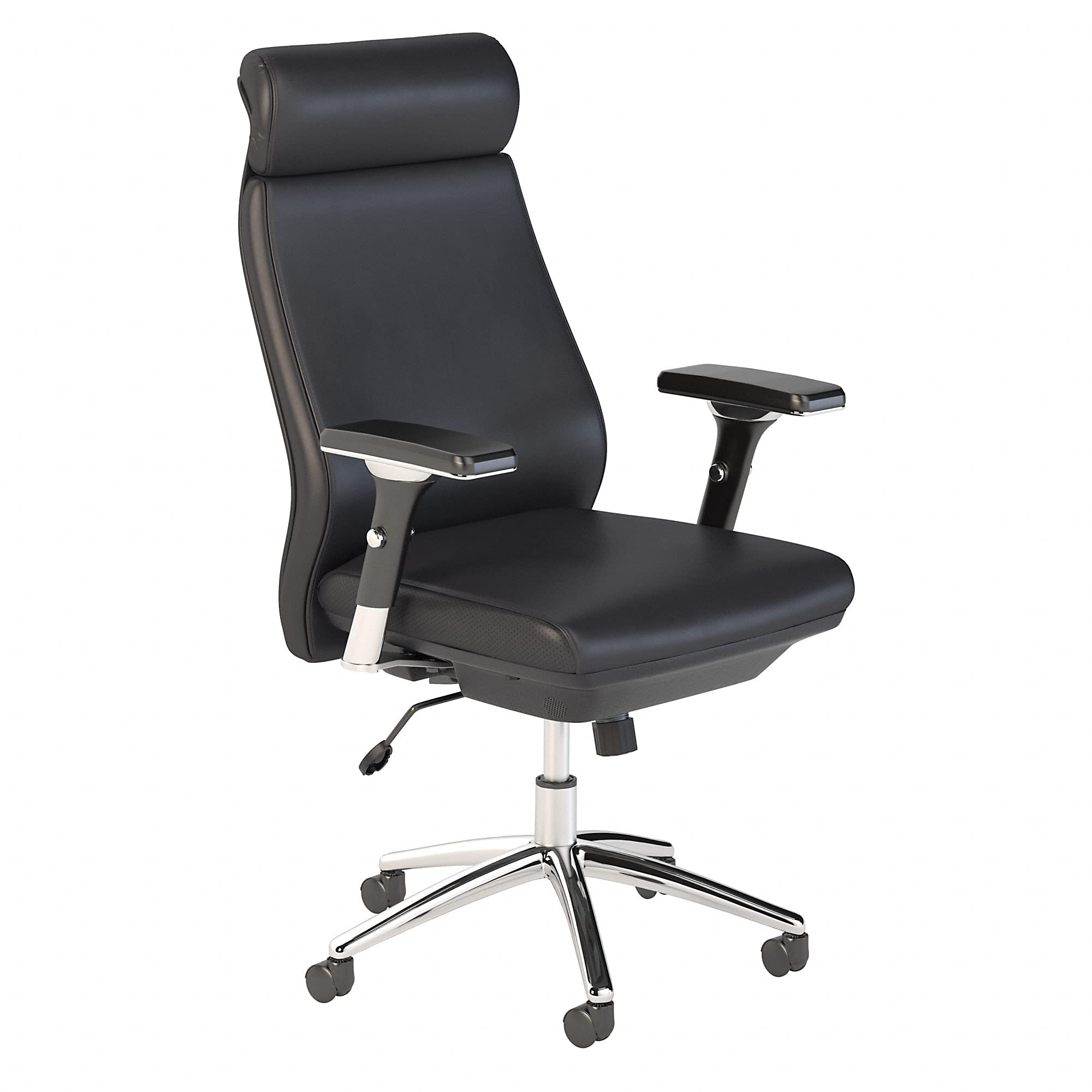 Bush Business Furniture Studio C ハイバック レザー エグゼクティブ オフィスチェア ブラック