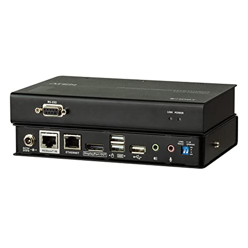 VanCryst USB DisplayPort HDBaseT 2.0 KVM エクステンダー (4K@100m) - 電子計算機1台 - リモート使用者1台 - 520フート活動の領域 - 4K - 4096 x 2160 最大限度映像媒体解像力 - 4 x 網状組織(RJ-45) - USB - DisplayP
