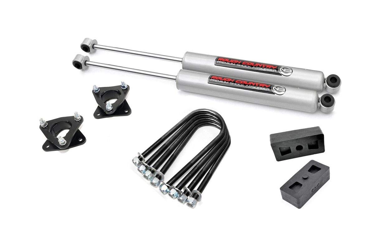 Rough Country 2.5in 昇降機一揃いの道具 N3ぼうぜん自失付き添い人 2006-2008 Ram 1500 4WD - 39530用