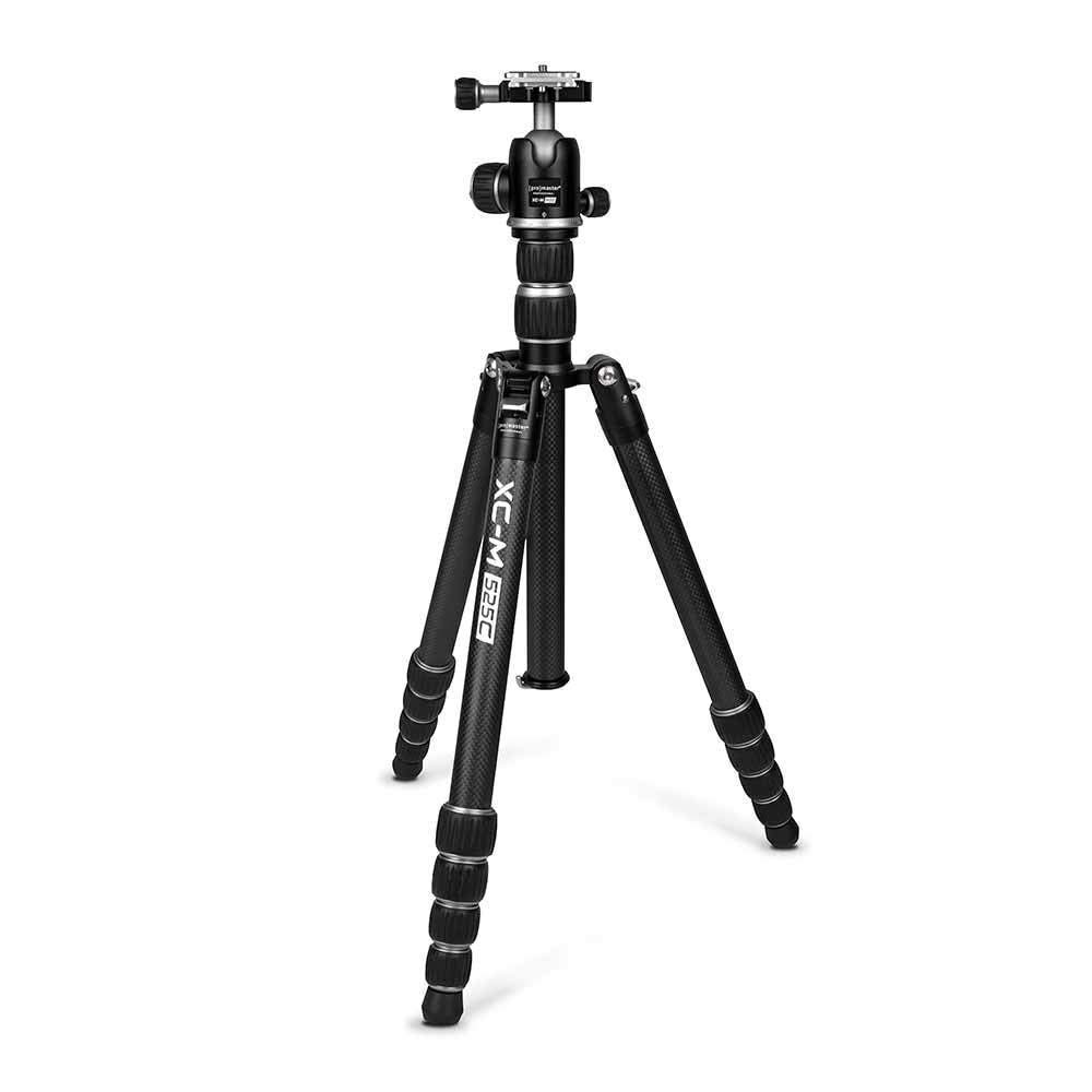 ProMaster XC-M 525CK 専門的 炭素衣料繊維 三脚架一揃いの道具 頭顱付き添い人 - しろがね色