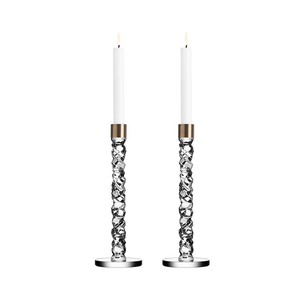 Orrefors カラット 11-5/8in 結晶/金管楽器 蝋燭突っ支い棒 ありの実