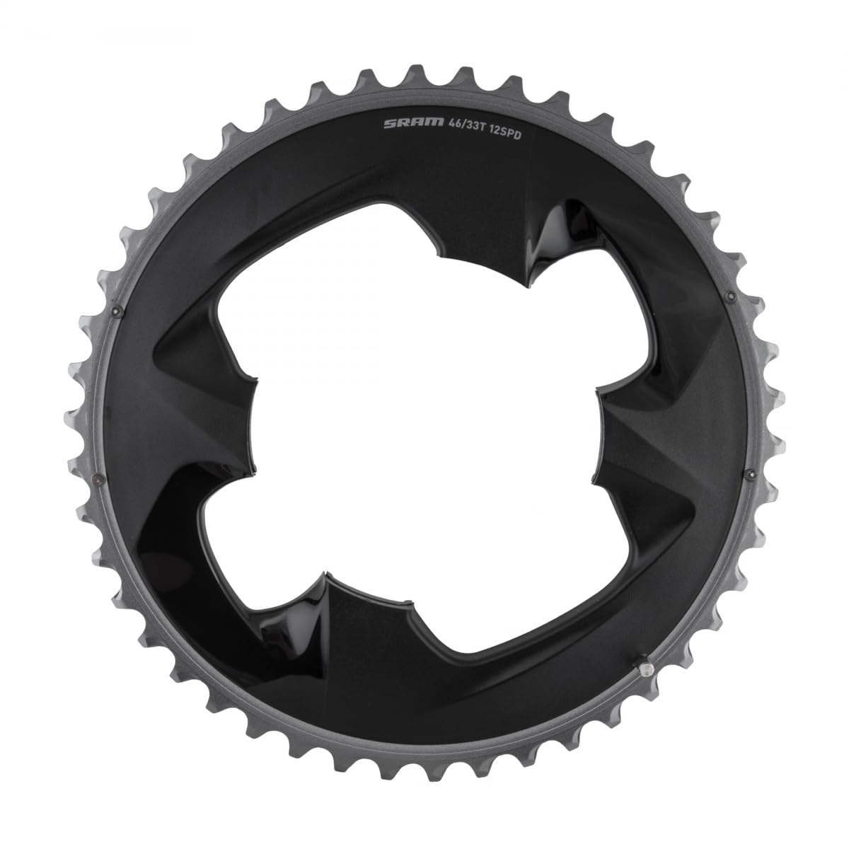 スラム「SRAM」Force AXS Chain Ring 2x12s107-46T Polar Greyグレーダブルフロントチェーンリング00.6218.015.002|global研究所