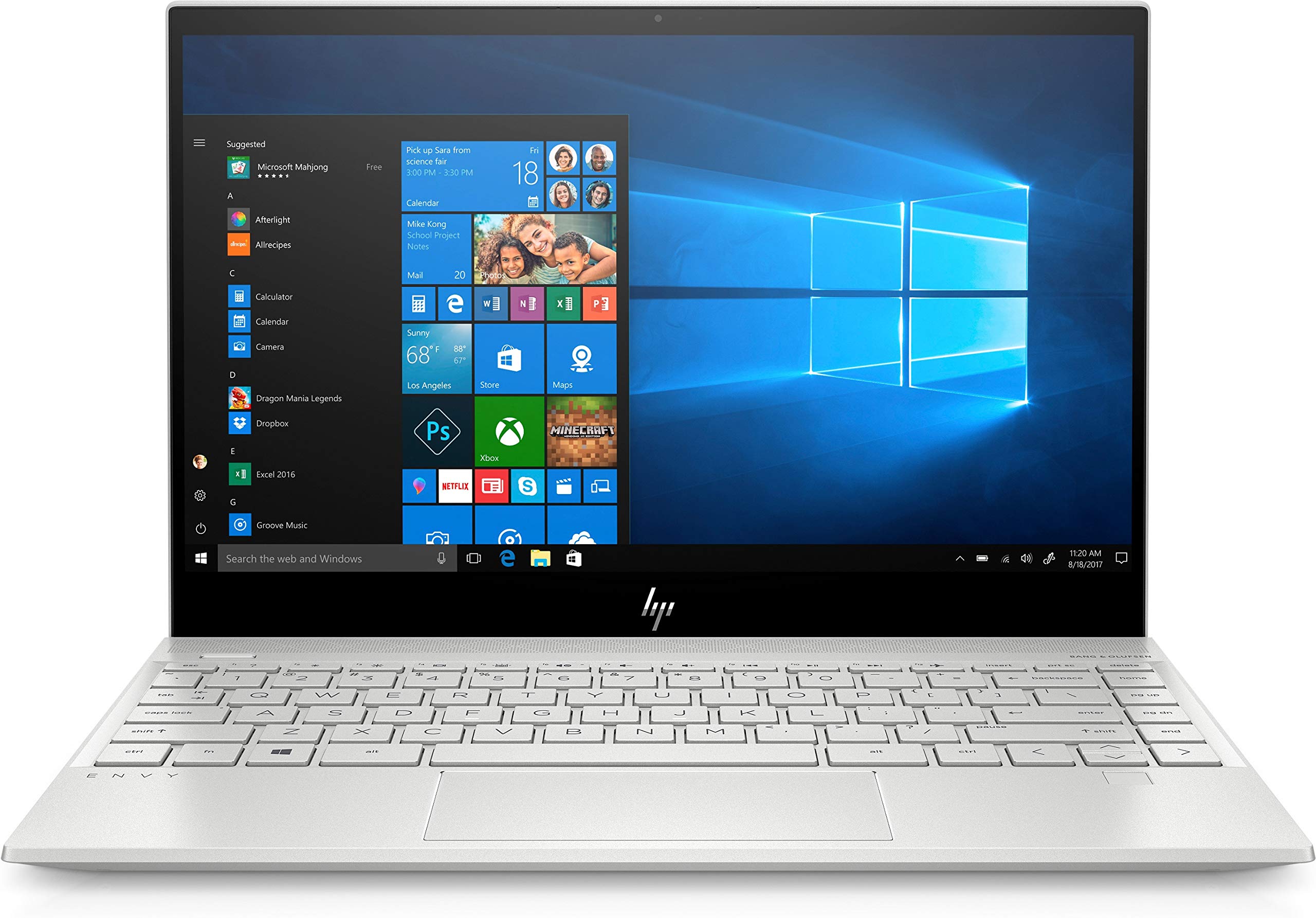HP Envy 万覚え帳マイコン 13.3in盛りだくさん固定ディスク映写幕 Intel Core i5-8265U クアッドコアプロセッサー 8GB ランダムアクセス記憶装置 256GB SSD Wi-Fi Bluetooth webカメラ バックライトキーボード 指紋愛読者 Windows 10 しろがね色 (肌ざわり映写幕なし)