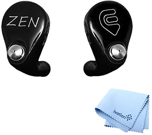 InEarz Zen 2 - デュアルドライバーバランスイヤホン ADELテクノロジーで驚くほど鮮明に 取り外し可能なケーブル付き (ブラック)
