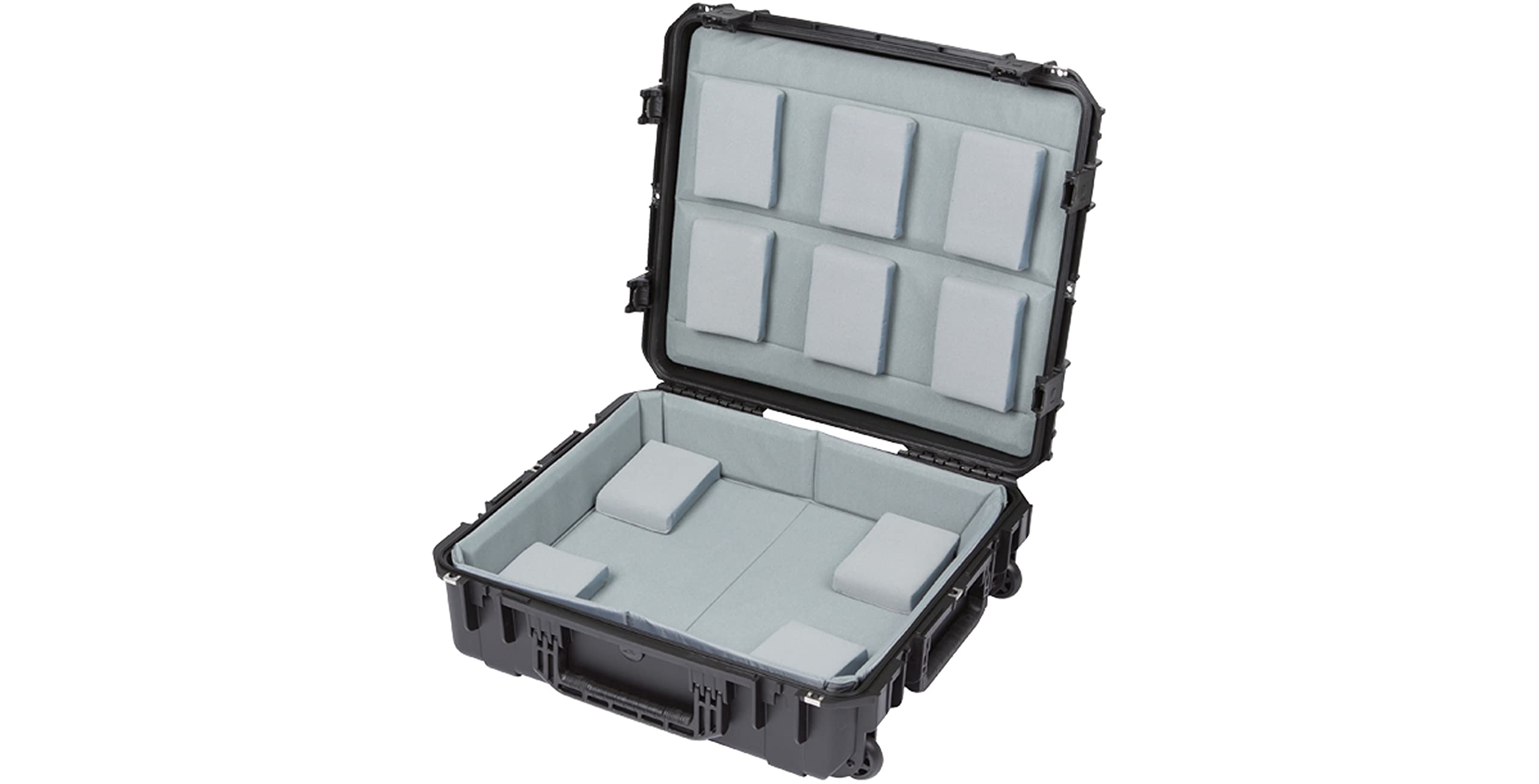 SKB Cases 3i-2421-7LT iSeries 2421-7 ケース シンクタンクデザインライナー付き (10) 再配置可能なナイレックスカバーフォームパッド 高耐久フックアンドループタブ付き ホイール内蔵 プルハンドル