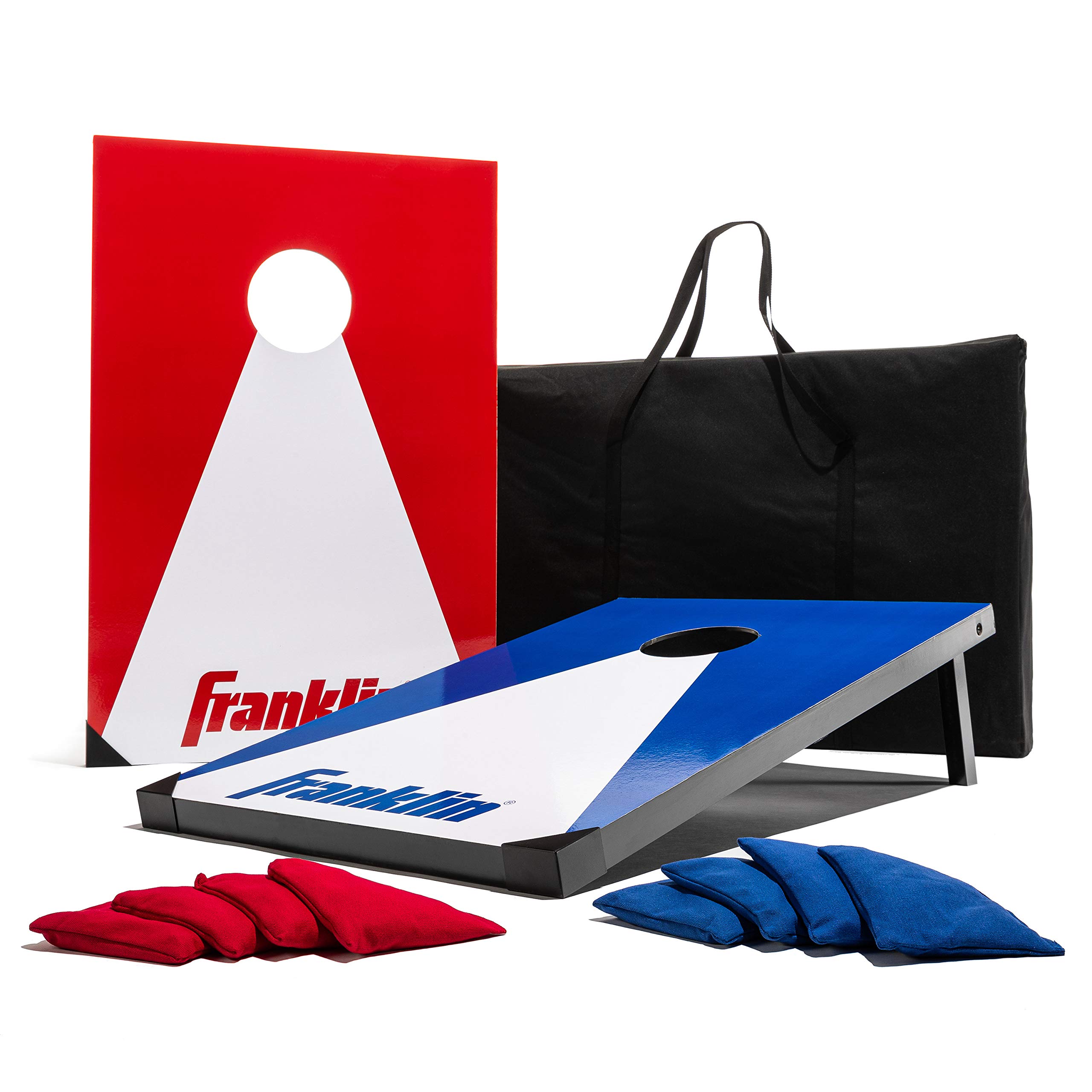 Franklin Sports 玉蜀黍大広間書き割り ? 36in x 24inのかっこうの的2個、決定づけるビーンバッグ8個、キャリーバッグ付き添い人。