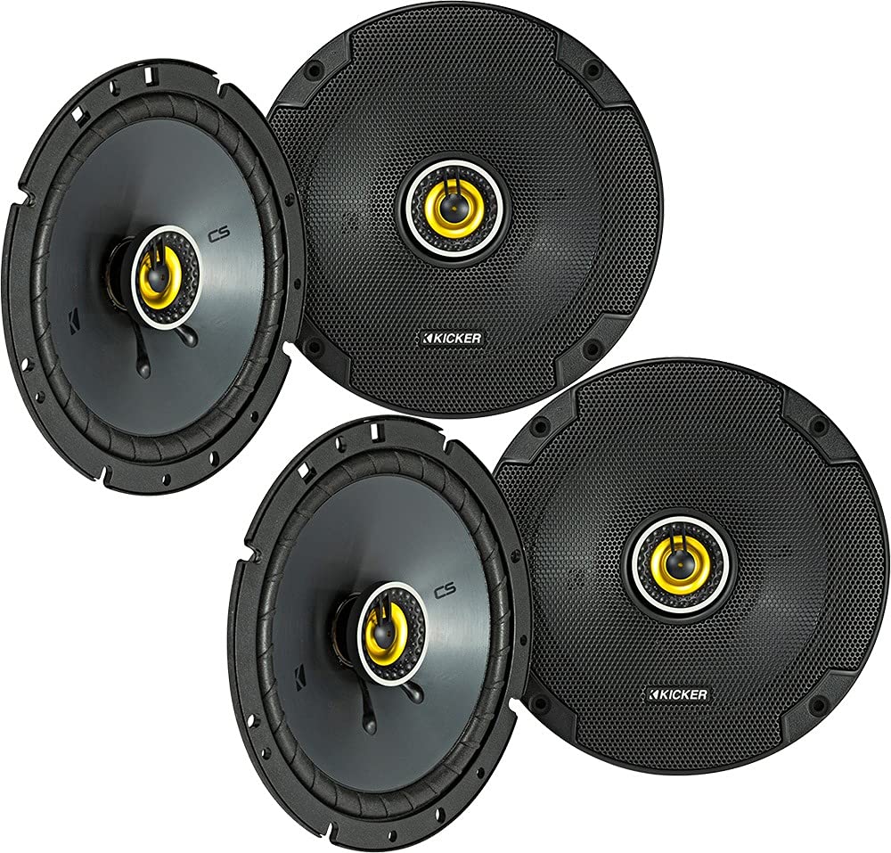 KICKERスピーカー2個入りパッケージ:4つの6.7インチCSシリーズ同軸スピーカー4オーム-2X 46CSC674｜global研究所