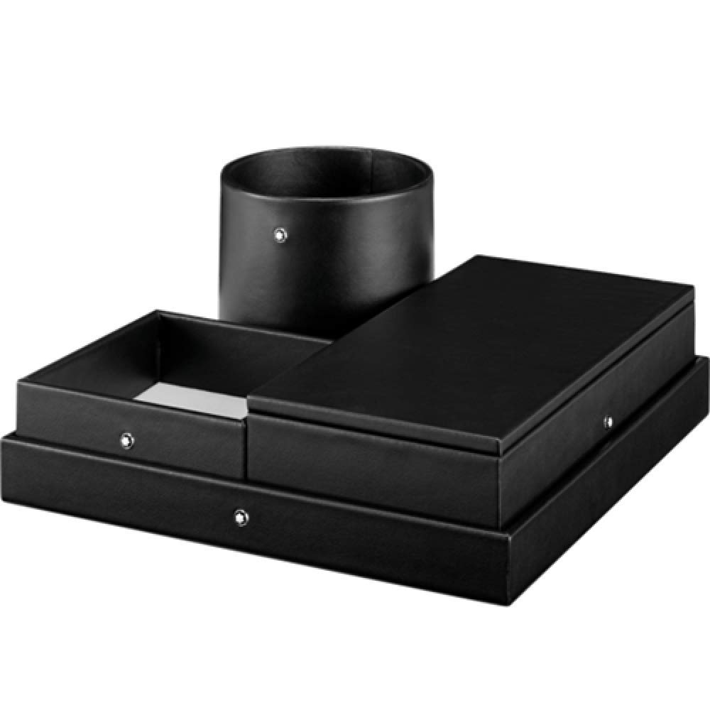 Montblanc 事務机付属物 なめし革 多役立つことお盆 4個 124029