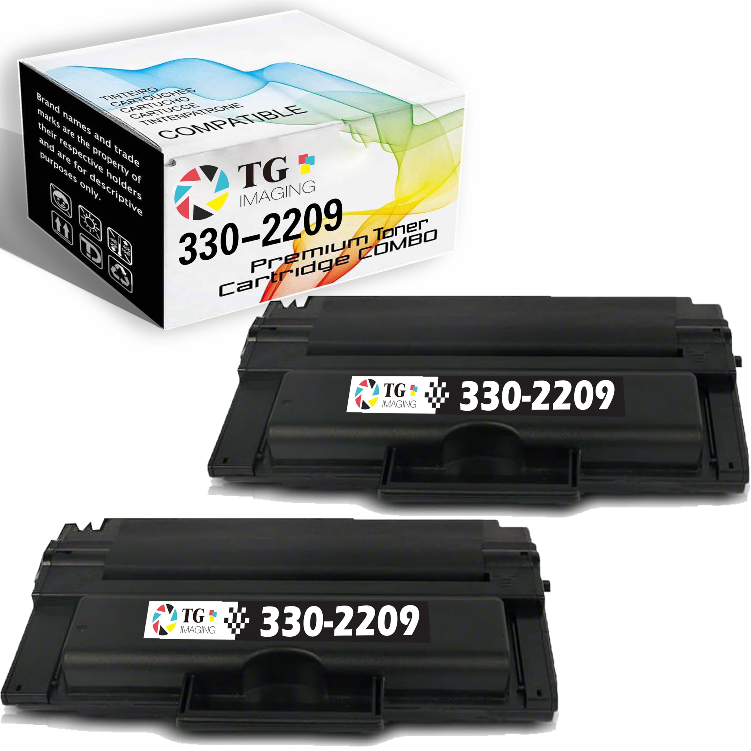 TG (2風呂敷き包み) 取り替えっこ 2335 (6 000ペイジ) トナーカートリッジ Dell 2335dn 2355DN 2335印刷機用 (黒いこと、大電気容量)