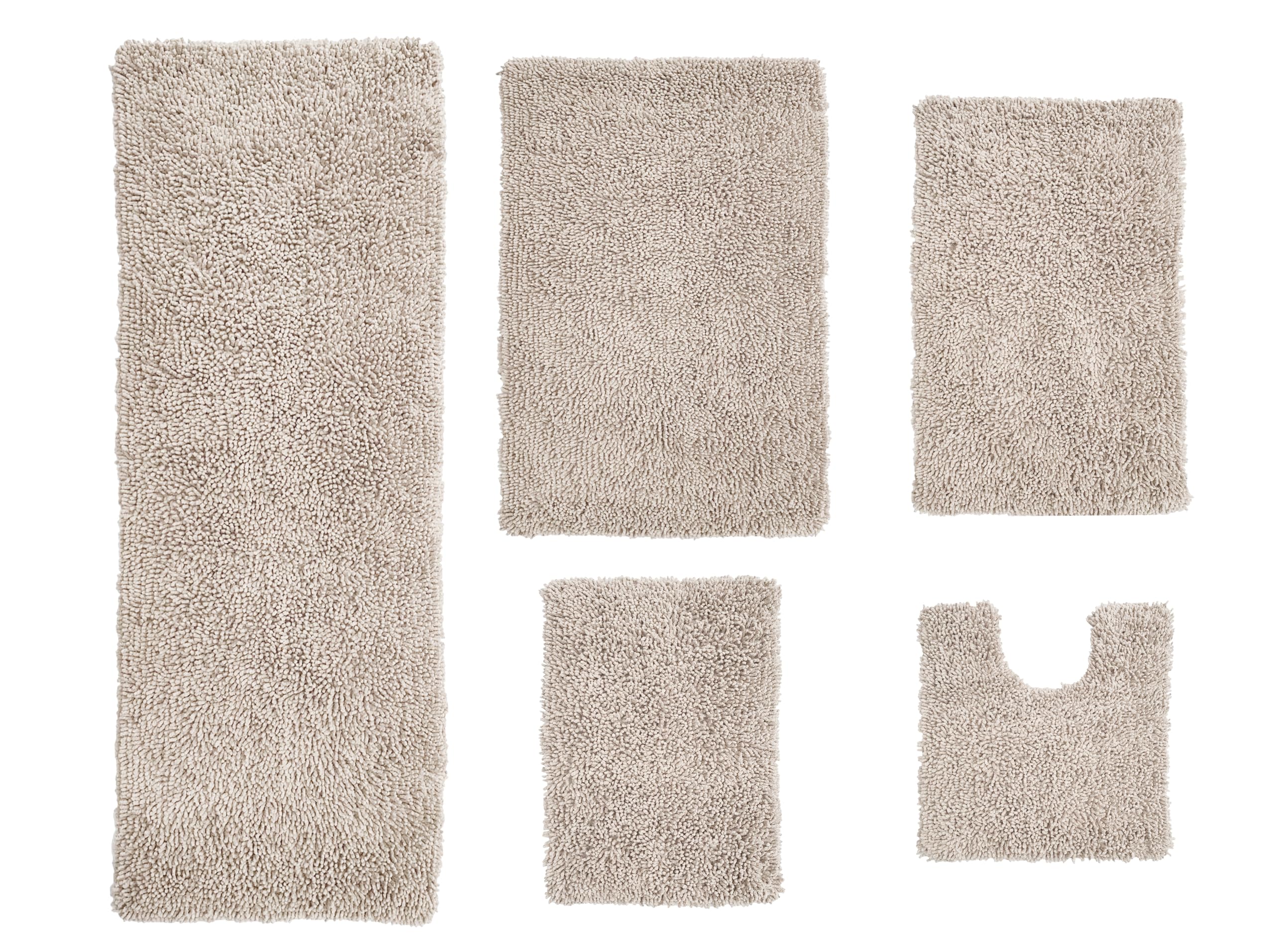 Fantasia バスラグ 5点セット 17X24/21X34/24X40/21X54/20X20 17X24/21X34/24X40/21X54/20X20 ホワイト画像