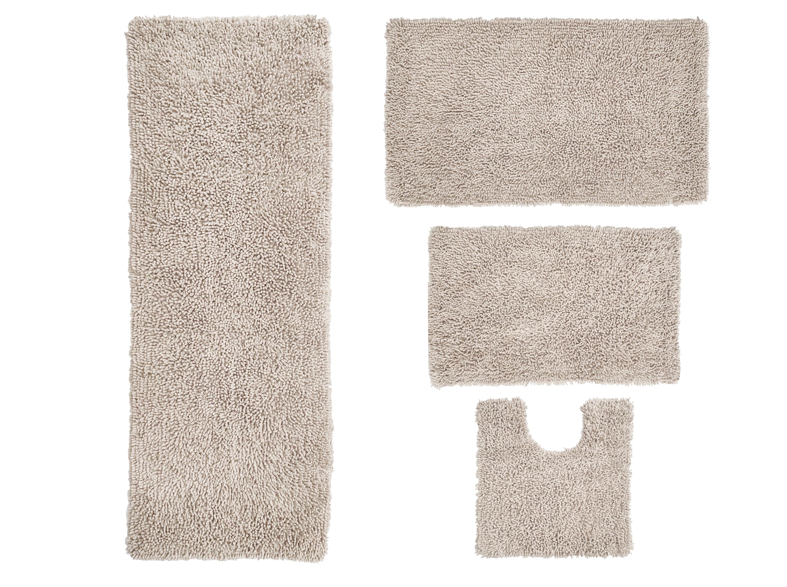 Home Weavers ファンタジアバス吸水コットン、ソフトラグ、洗濯機乾燥、17インチx24インチ/21インチx34インチ/20インチx20インチ/21インチx54インチ、ナチュラル画像