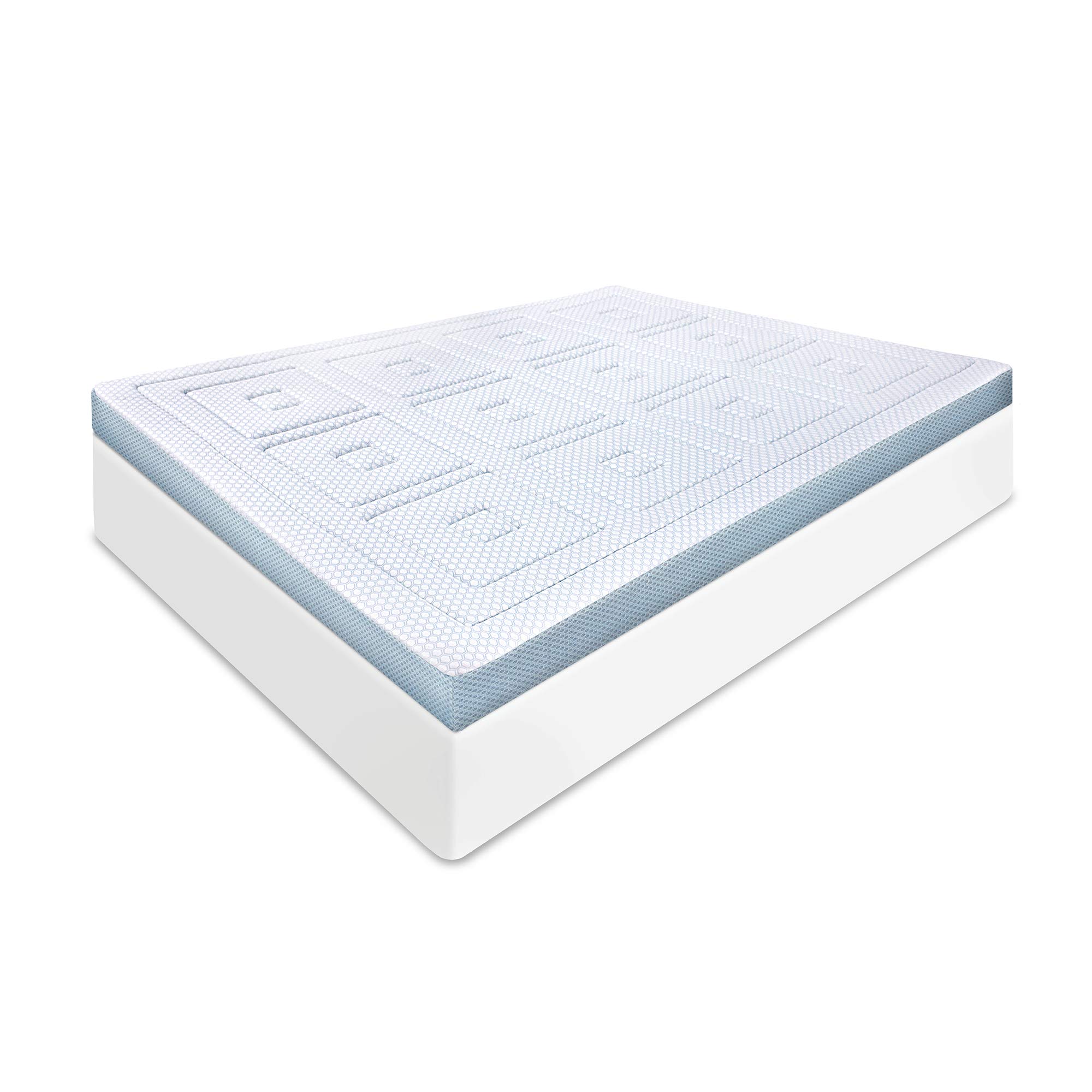 SensorPEDIC SensorCOOL 3in ジェル教え込むことマットレストッパー ツイン 白いこと