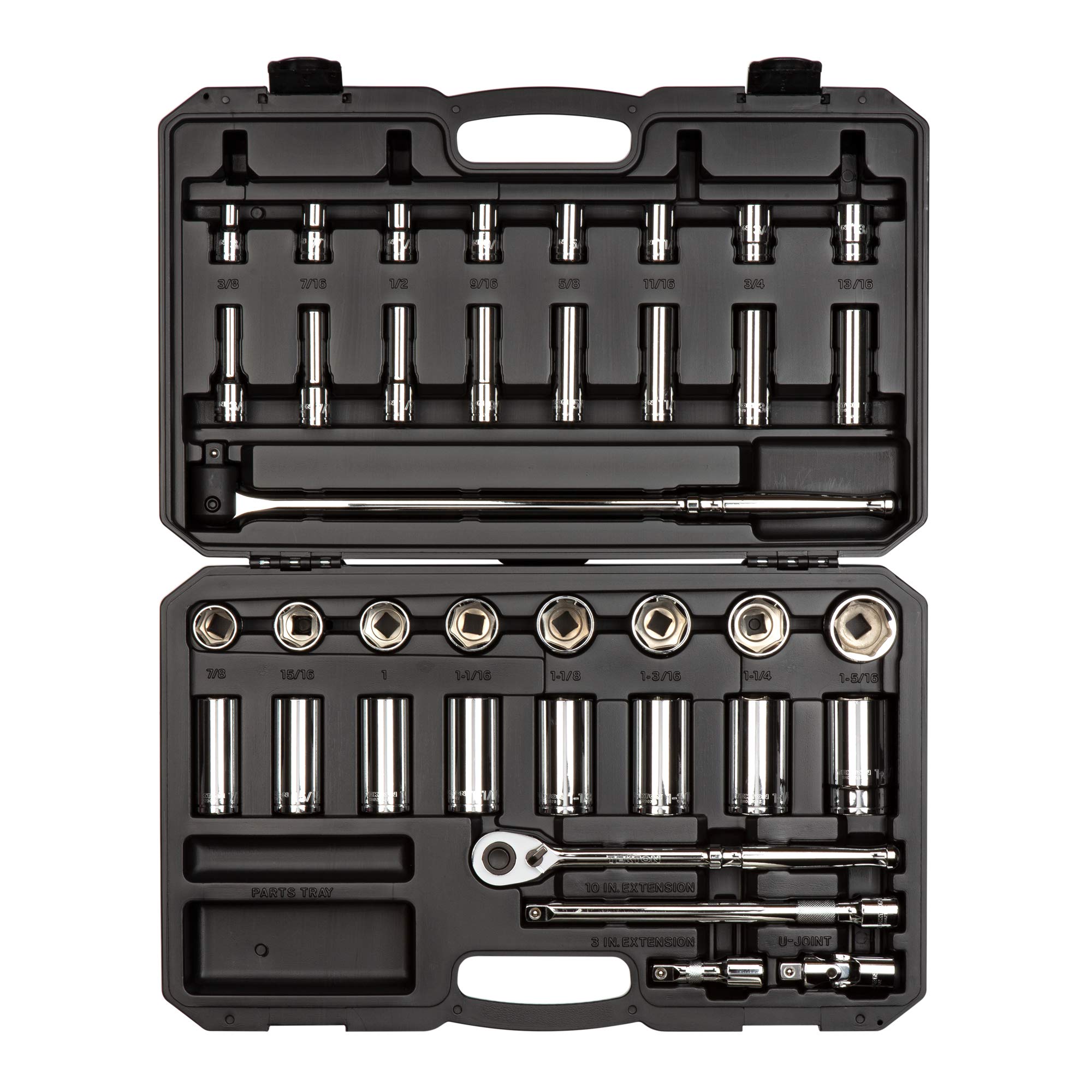 TEKTON 1/2 Inch Drive 6-Point Socket \u0026 Ratchet Set  38-Piece (3/8-1-5/16 inch) | SKT25101  1/2-Inch Drive プリンター・FAX用インク-PCサプライ・消耗品-パソコン・周辺機器