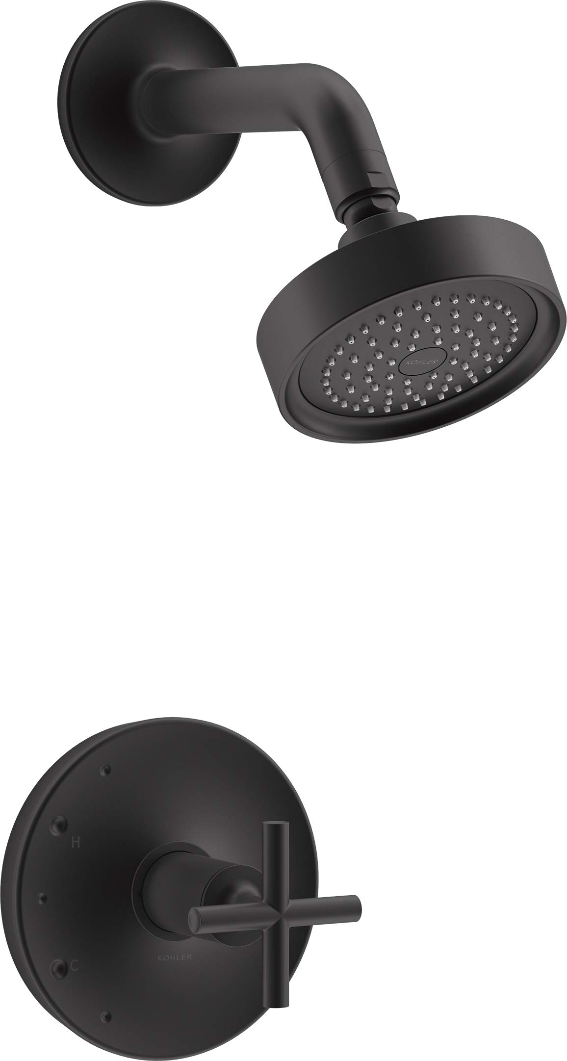 Kohler K-TS14422-3-BL ピュリストシャワーヘッド 差し交わす手持ち部分付き添い人 引っ敷き黒いこと