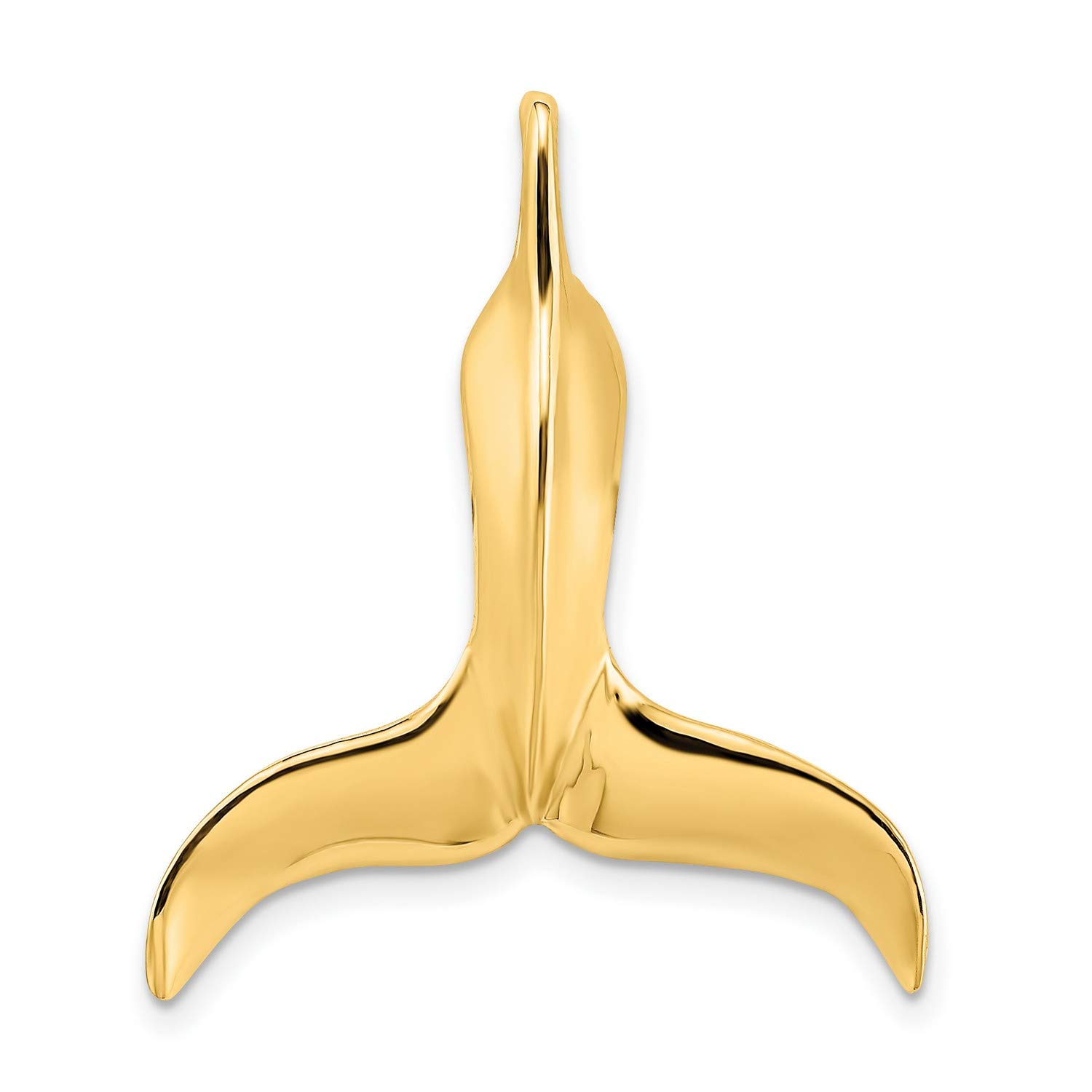 14K 黄色ゴールド 3-D クジラテールチェーン 横すべりシャンデリヤ 光輝入眼 30x25粍
