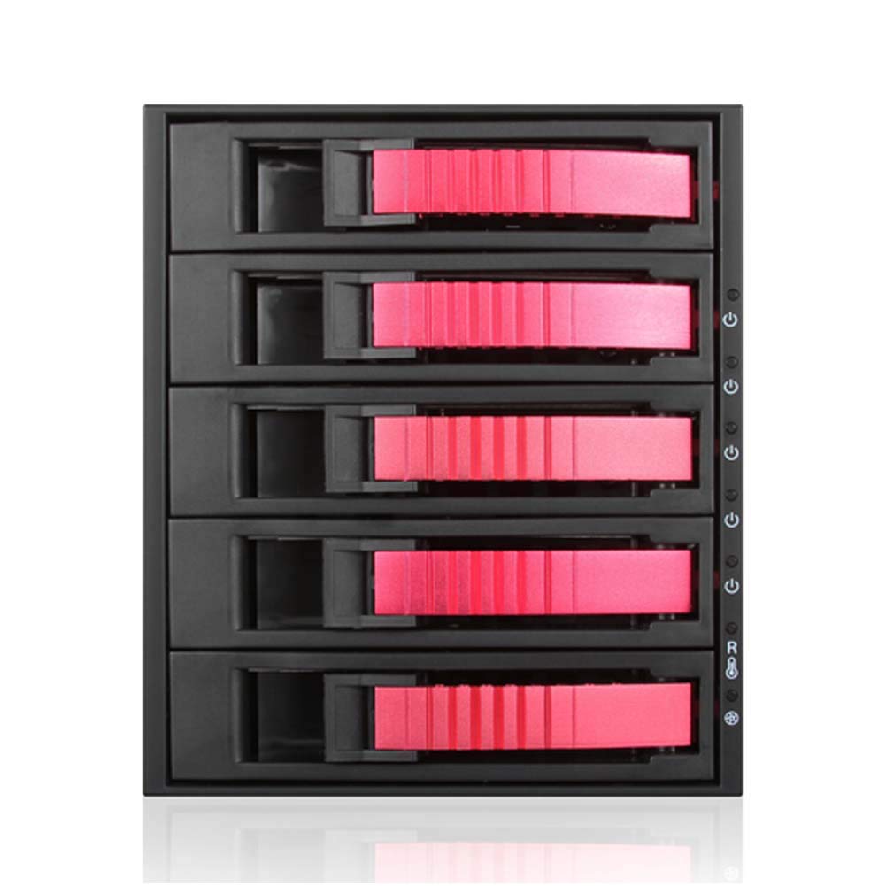 ISTAR BPU-350固定ディスク-RED 3x 5.25in - 5x 3.5in 2.5in 12Gb/s HDD SSD ホットスワップラック