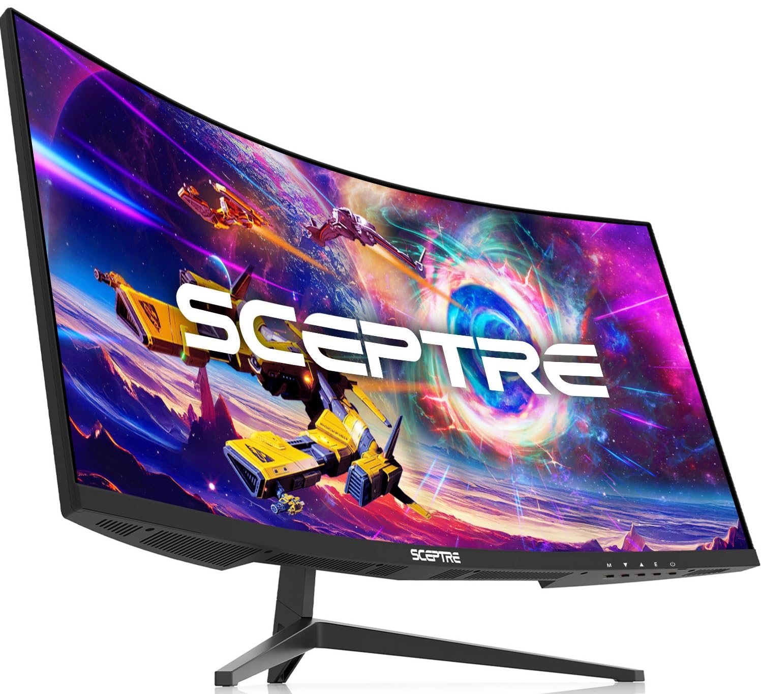 Sceptre 30-inch Curved Gaming Monitor 21:9 2560x1080p Ultrawide Ultra Slim HDMI DisplayPort up to 200サイクル AMD FreeSync FPS-RTS Build-インチ Speakers  Metal Black (C305B-200UN) 2019