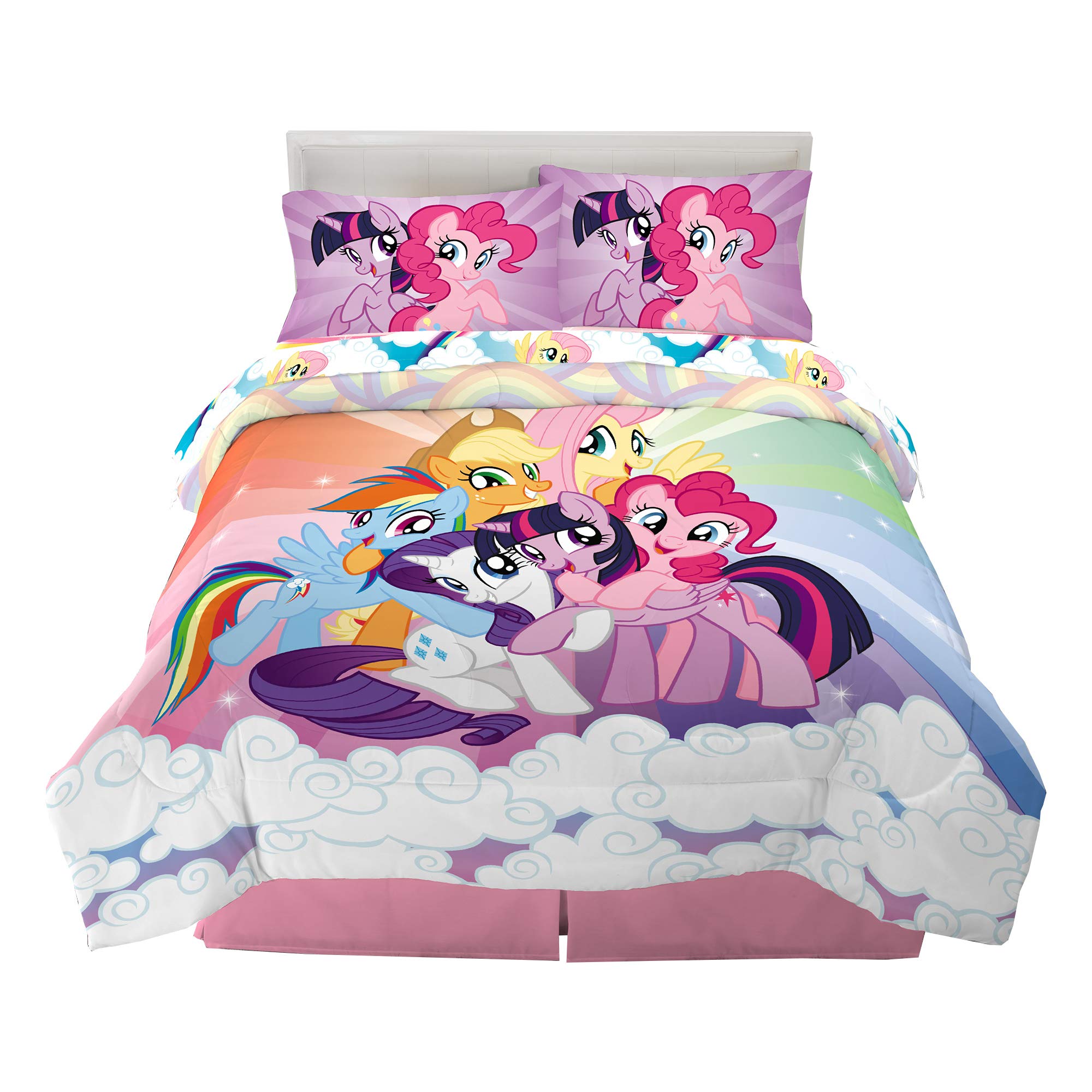 Franco Kids Bedding Super Soft Comforter and Sheet Set  4 Piece Twin Size  My Little Pony